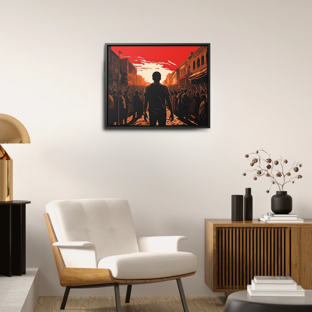 ሳይደፈርስ አይጠራም - Framed Canvas Wall Art