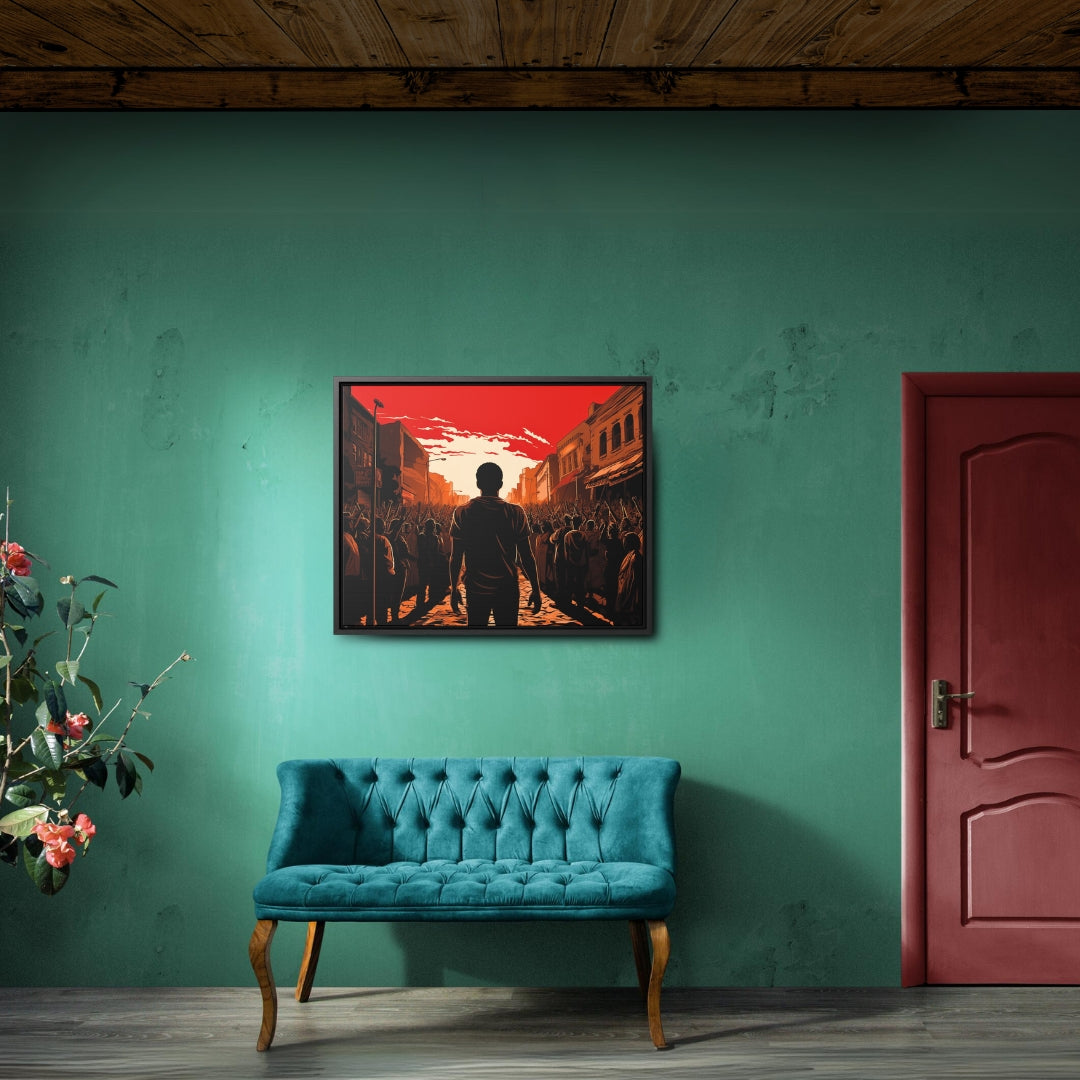 ሳይደፈርስ አይጠራም - Framed Canvas Wall Art