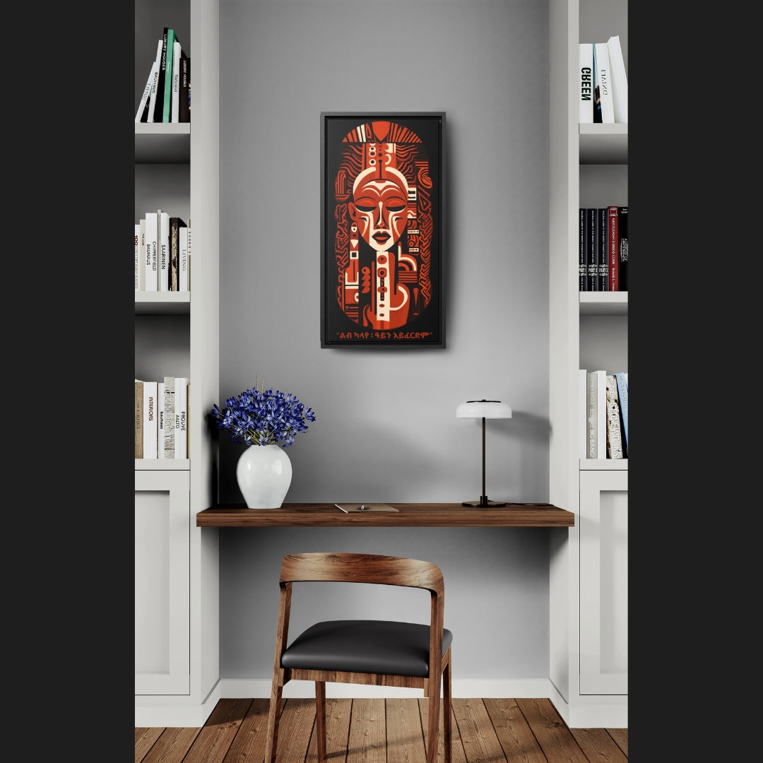 Shut Eyes Heart Wide I - "ልብ ካላየ ዓይን አይፈርድም" Framed Canvas Wall Art