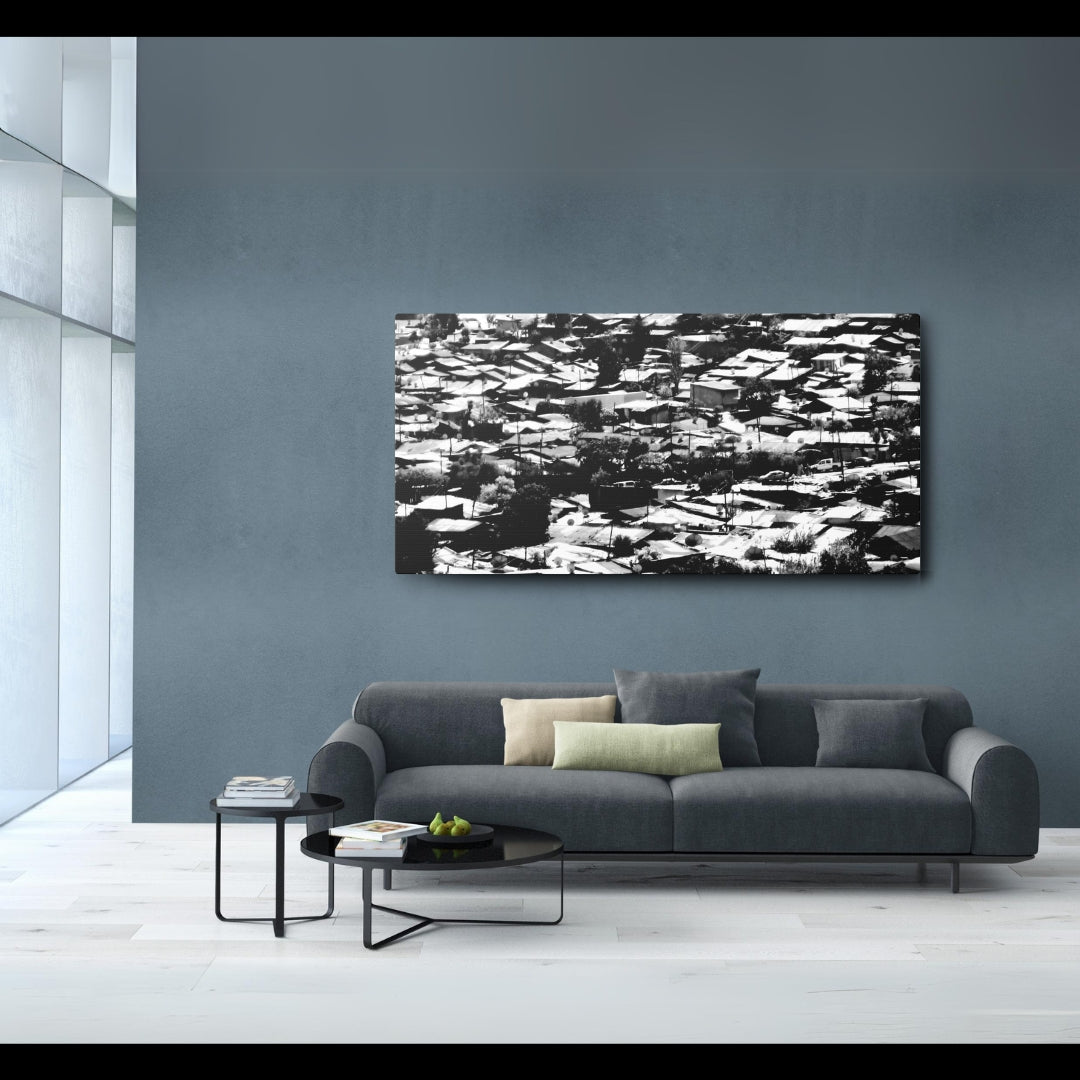 The Hood: a Mercato Mosaic - Canvas b&w Photography