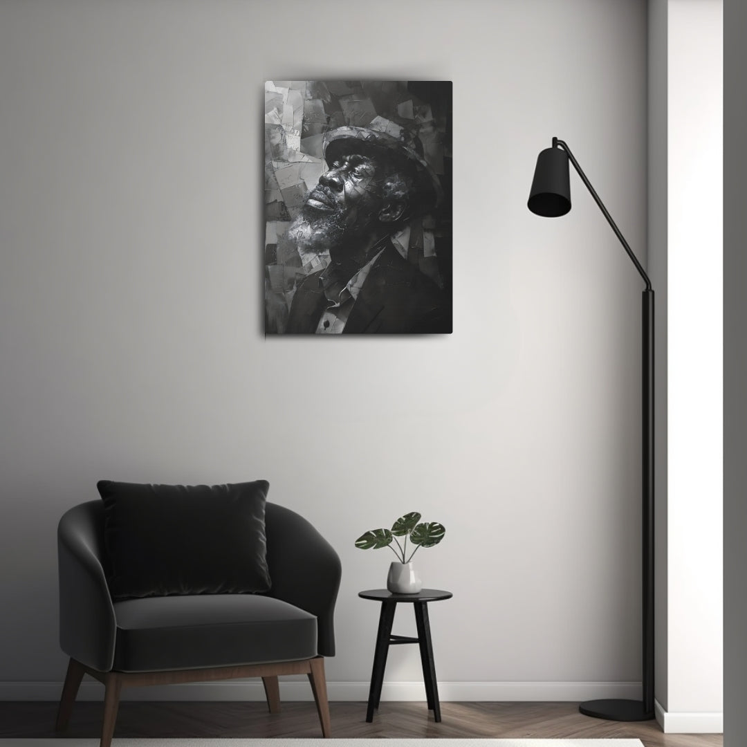 Gratitude's Whisper ተመስገን አምላኬ - Canvas b&w Wall Art
