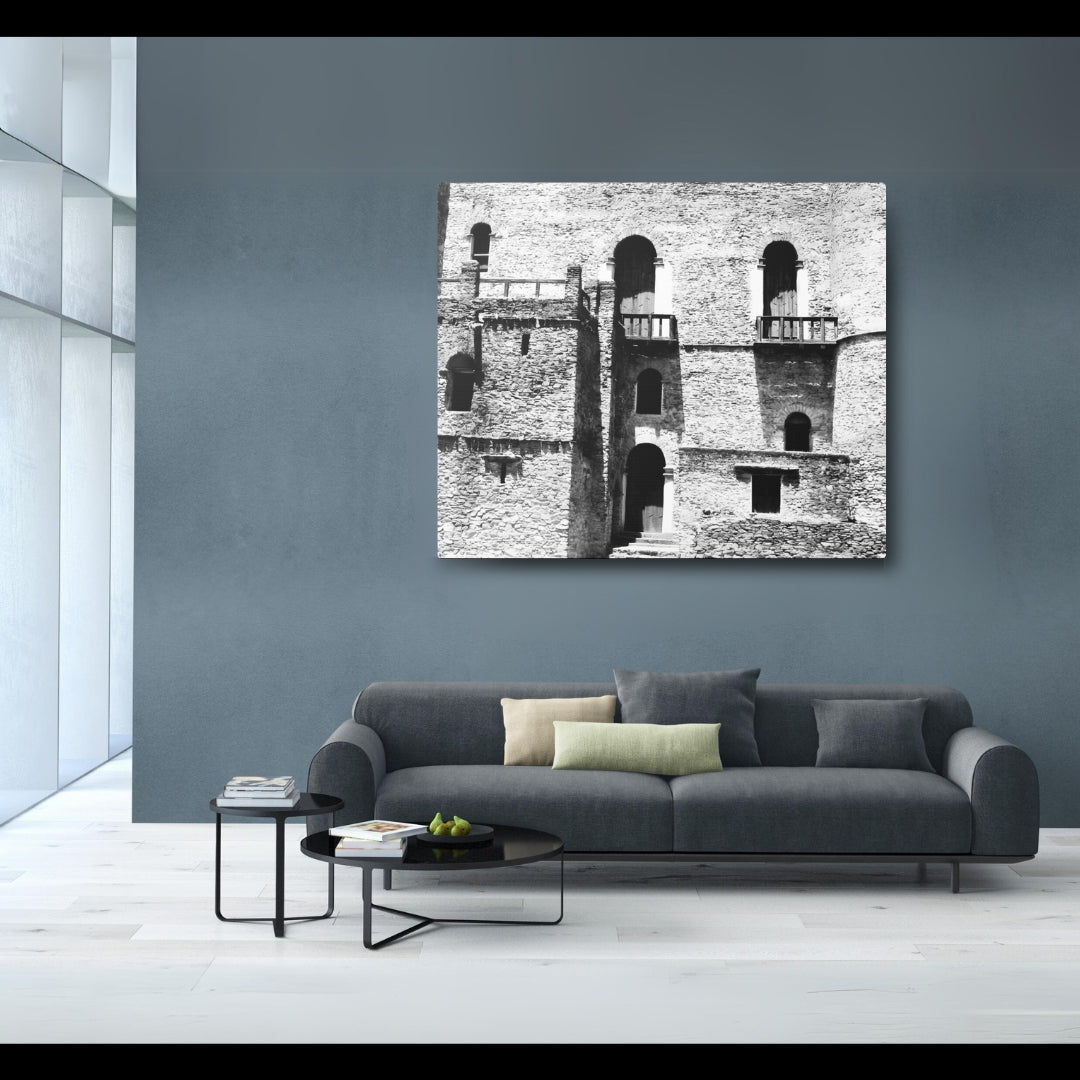 Whispers in Stone - Canvas Photography b&w