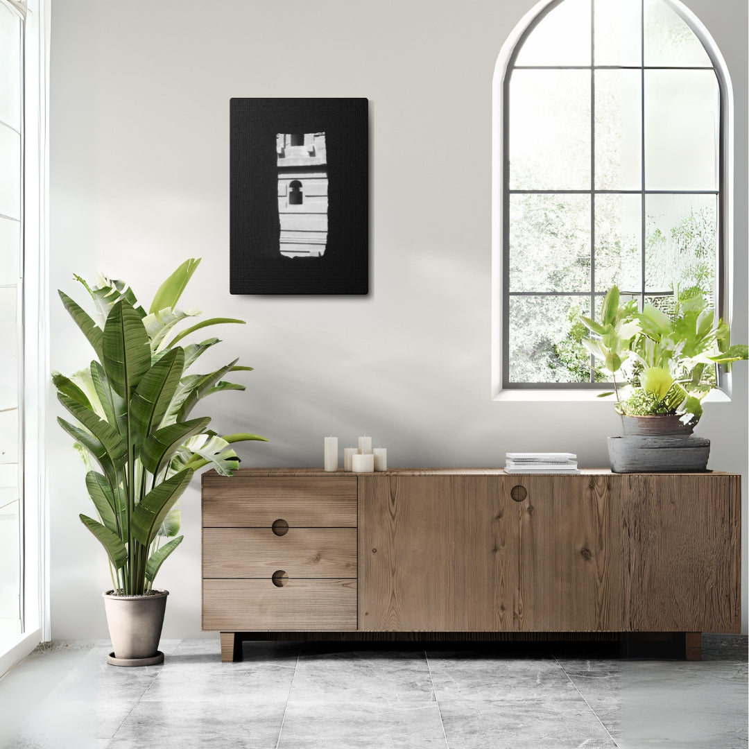Sacred Portal - Canvas Photography b&w