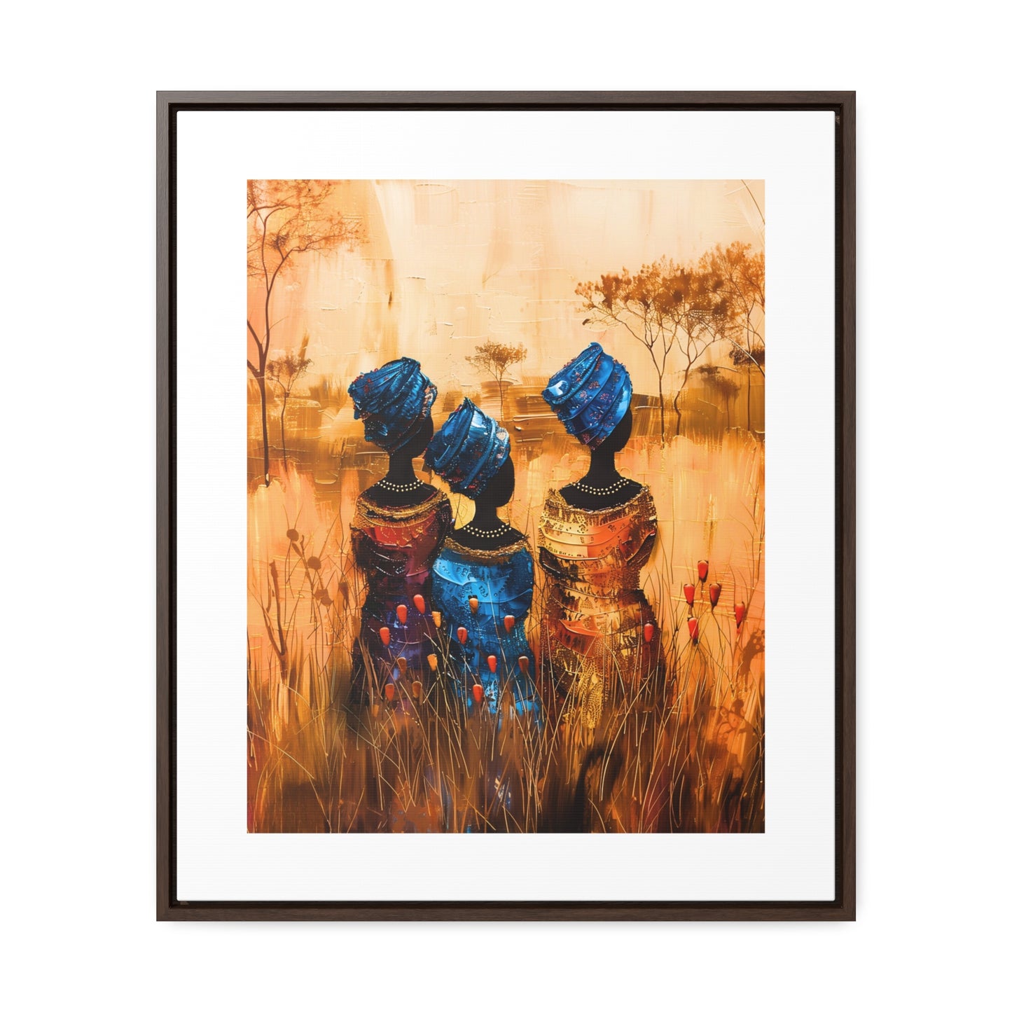 Sisters of the Savannah - Framed Canvas Wall Art