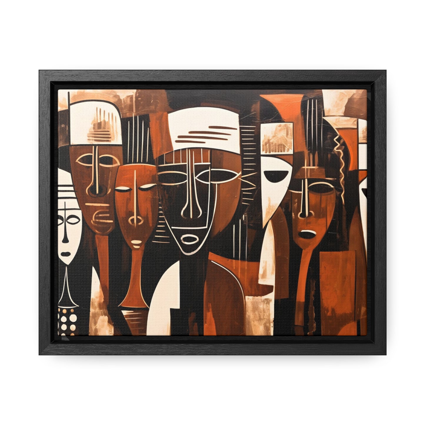 Ancestral Legacy on Ethnic Guise - Framed Canvas Wall Art