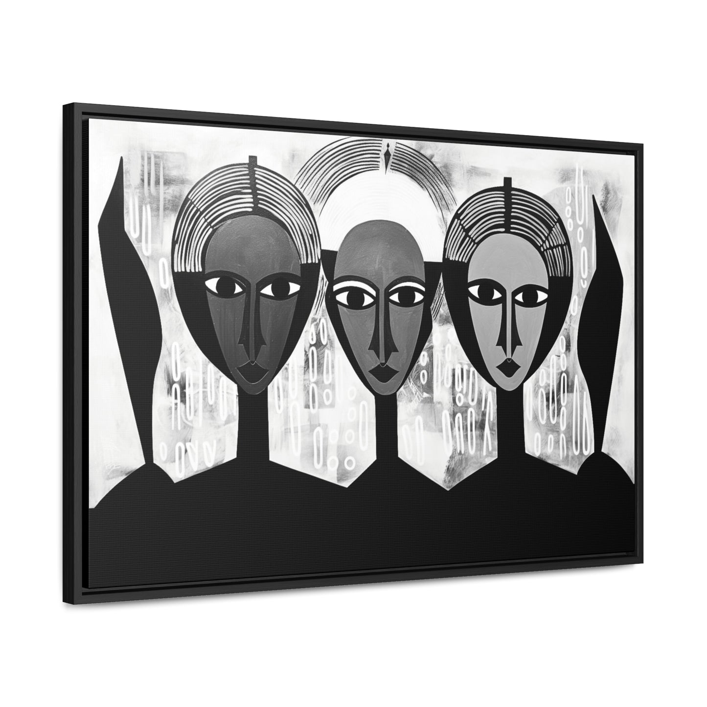 Guardian Angels - Framed Canvas b&w Wall Art