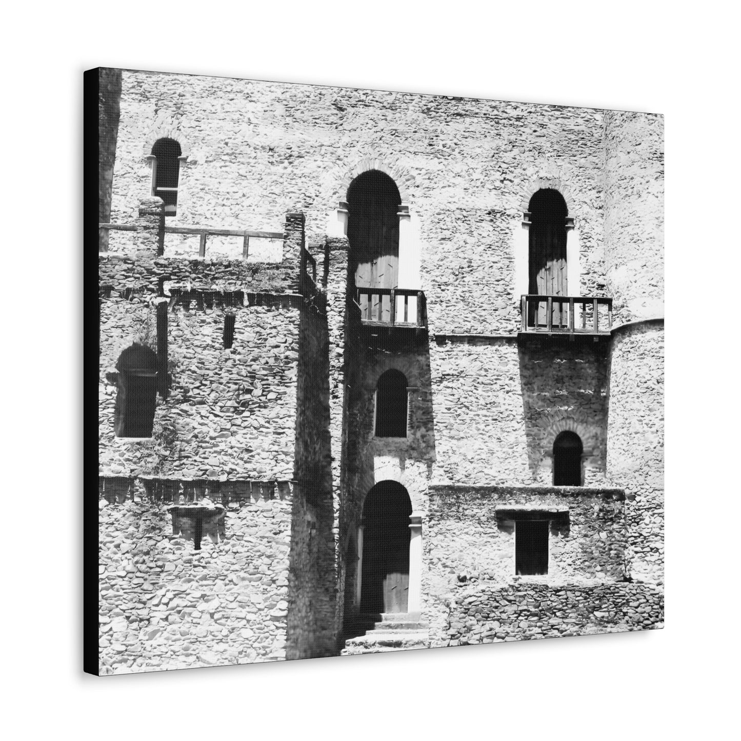 Whispers in Stone - Canvas Photography b&w
