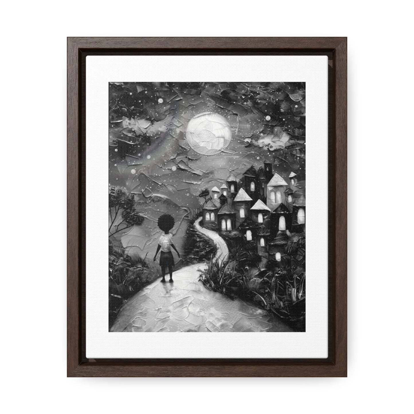 Path to Abundance II - Framed Canvas b&w Wall Art