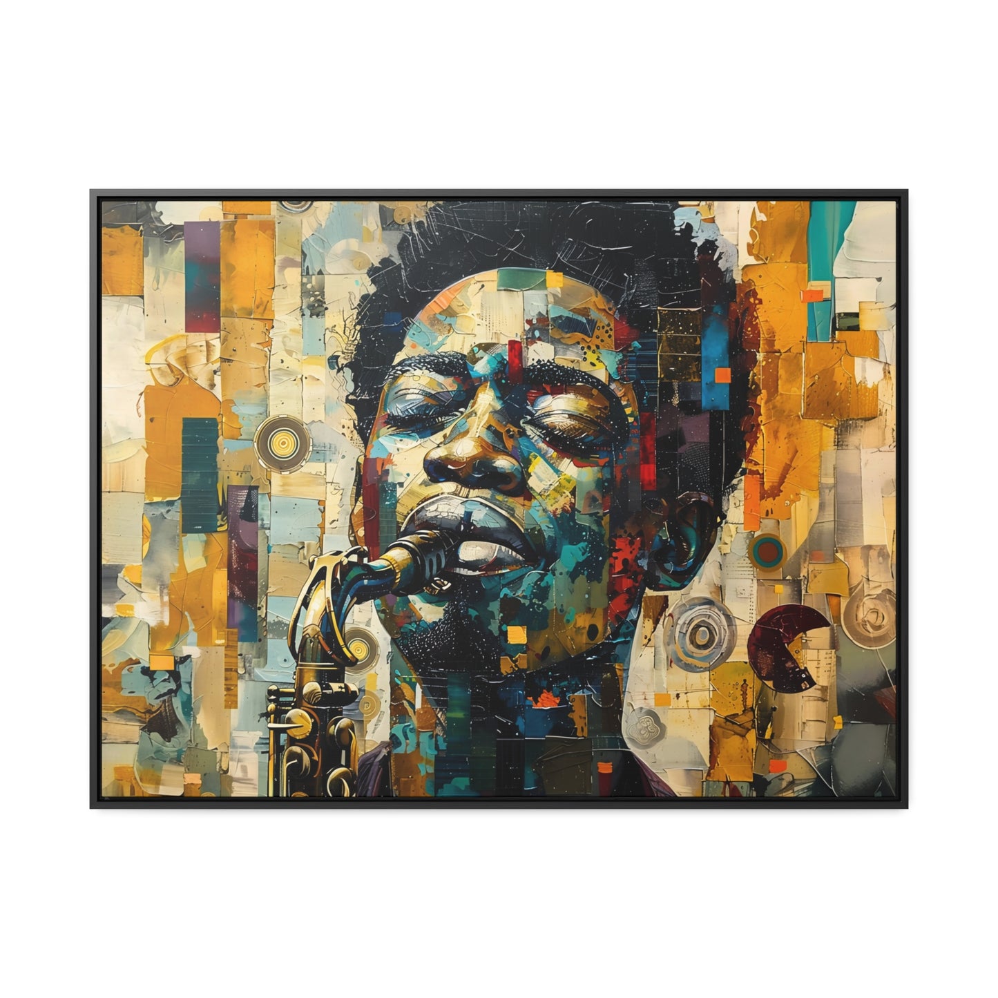Soul of the Sax - Framed Canvas Wall Art