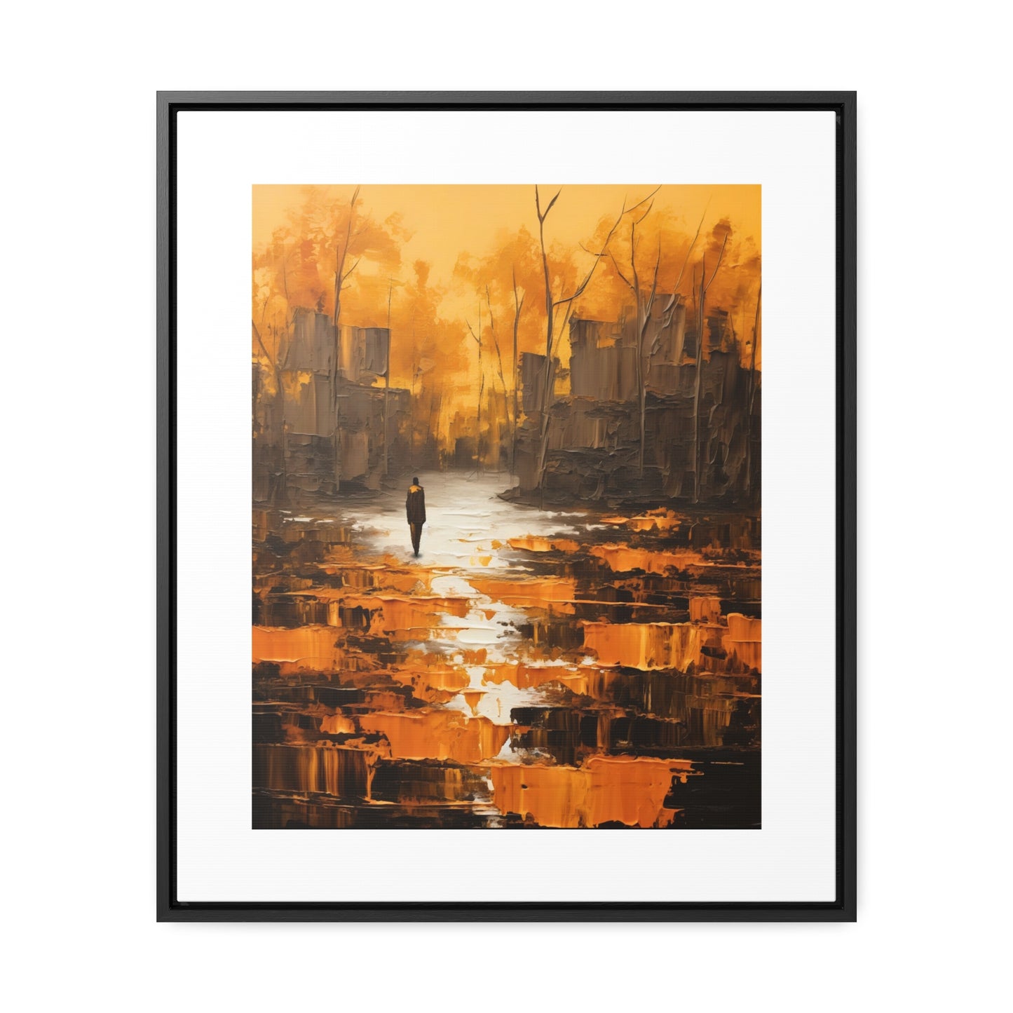 Solitude's Wisdom - Framed Canvas Wall Art
