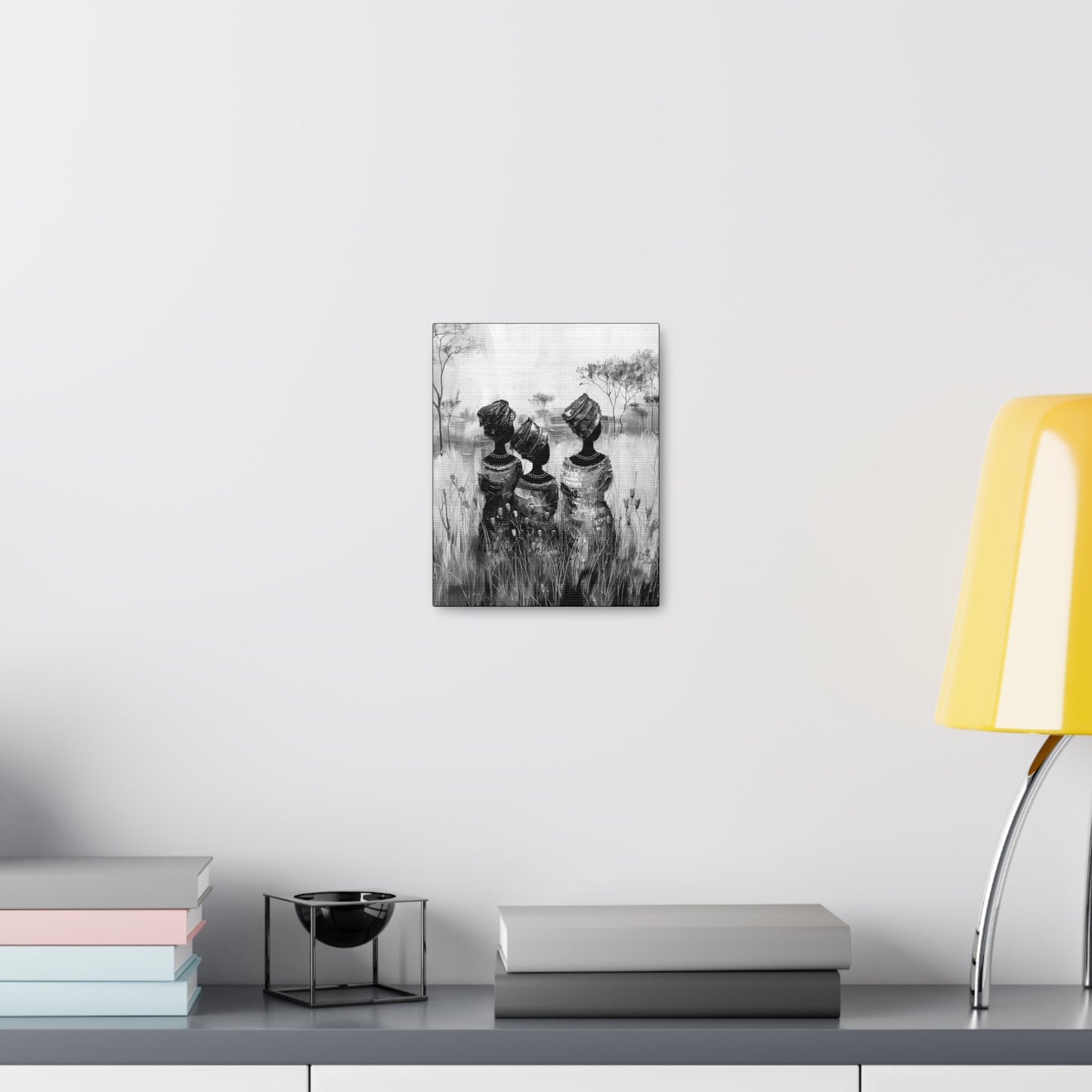 Sisters of the Savannah - Canvas b&w Wall Art