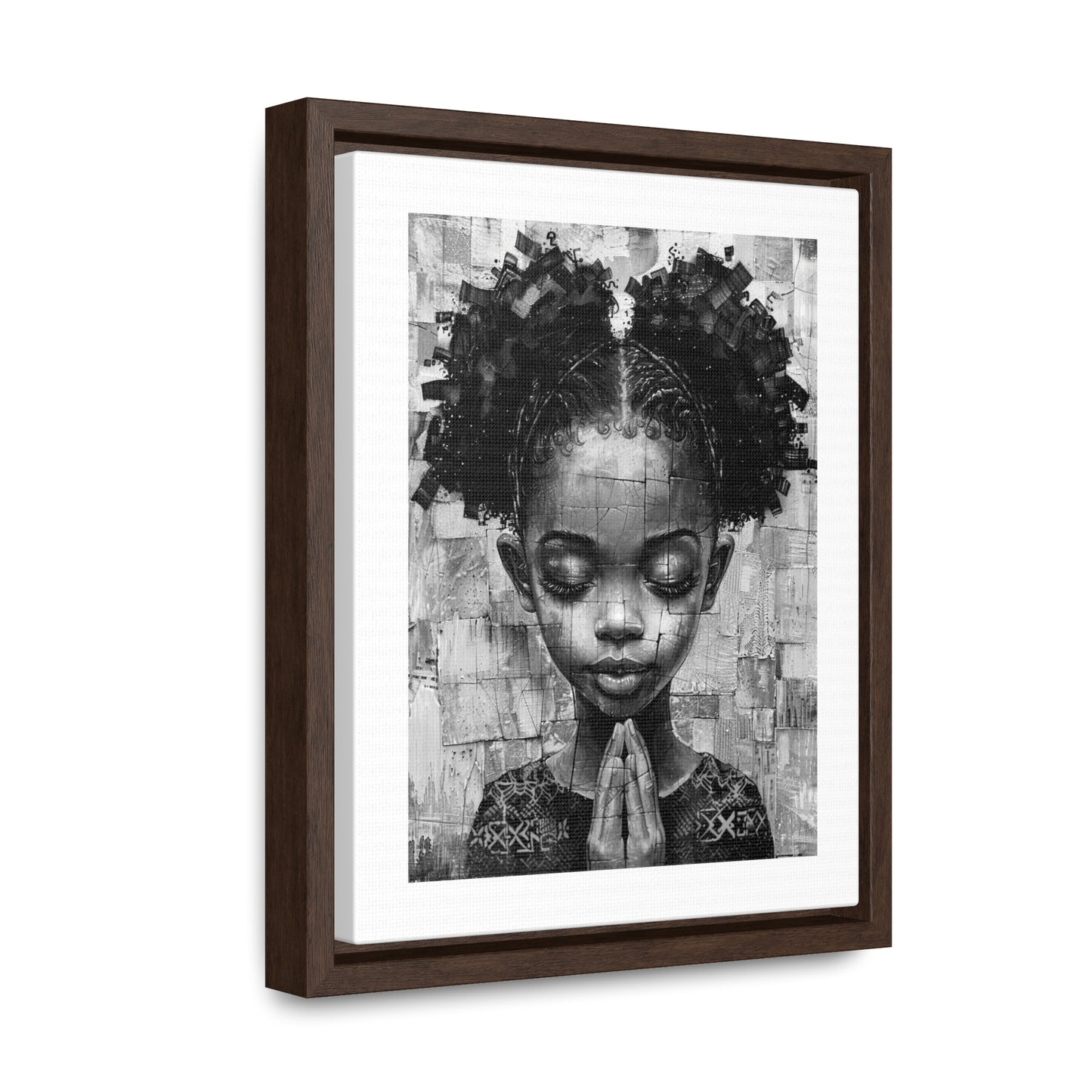 Whispers of Hope - Framed Canvas b&w Wall Art