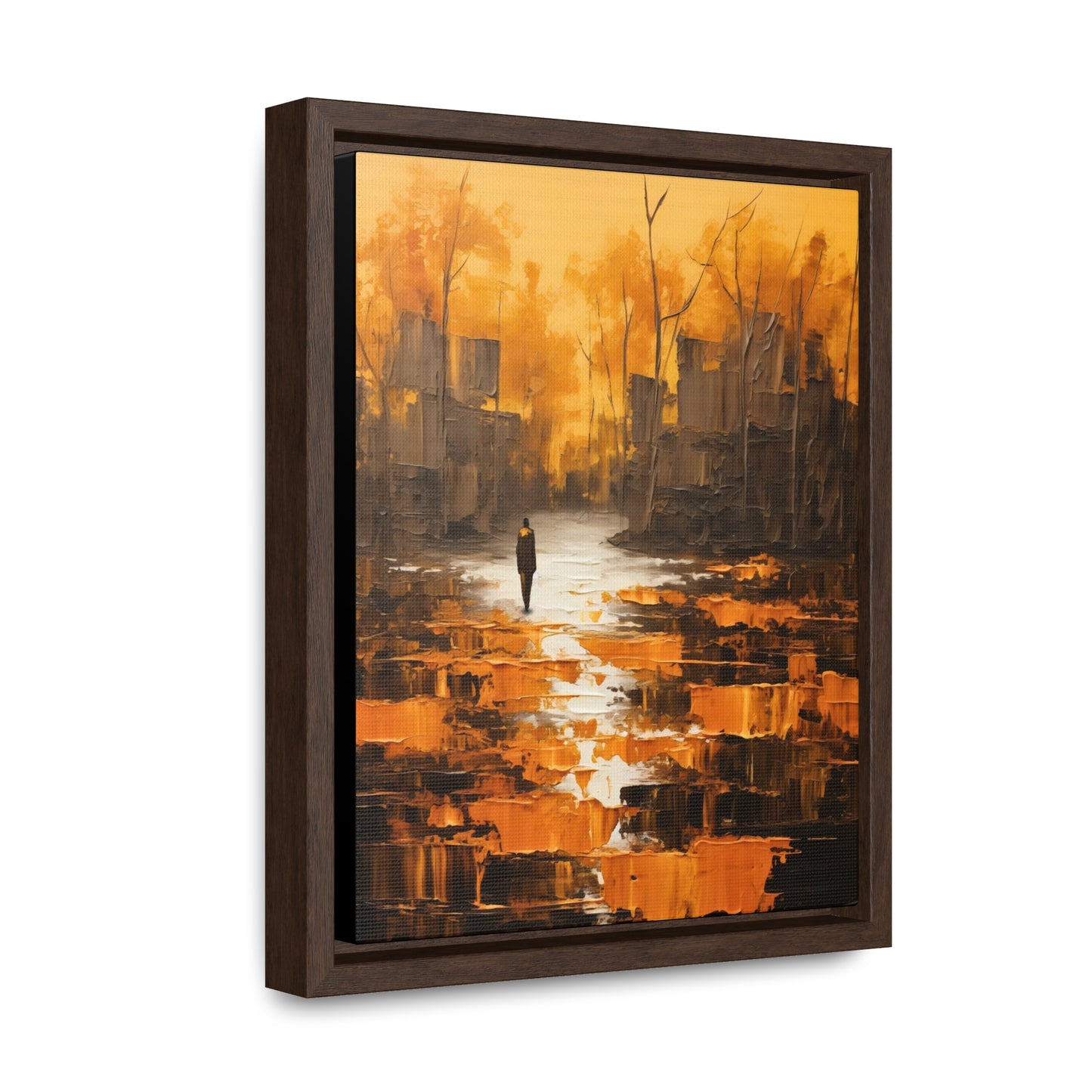 Solitude's Wisdom - Framed Canvas Wall Art