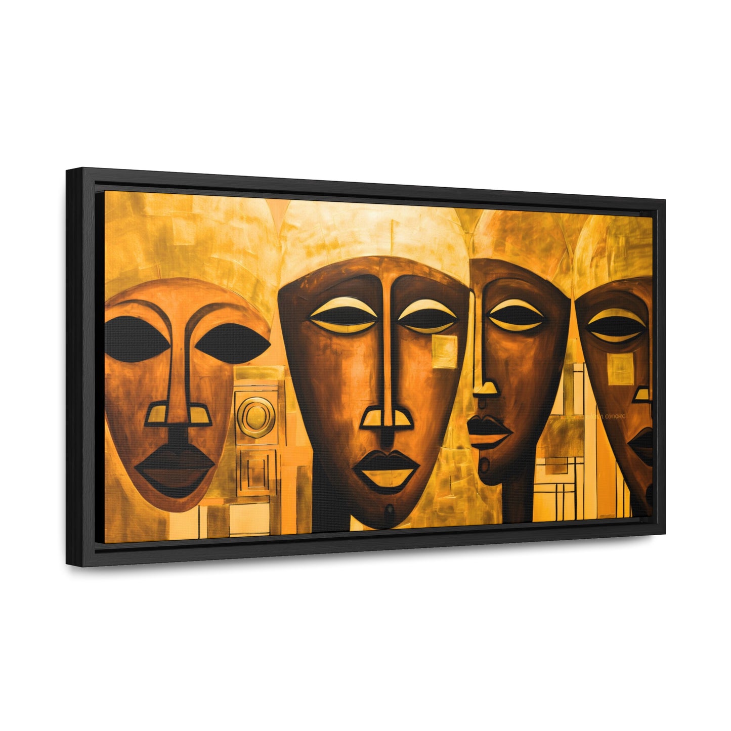 Ancestral Legacy on Ethnic Guise II - Framed Canvas Wall Art