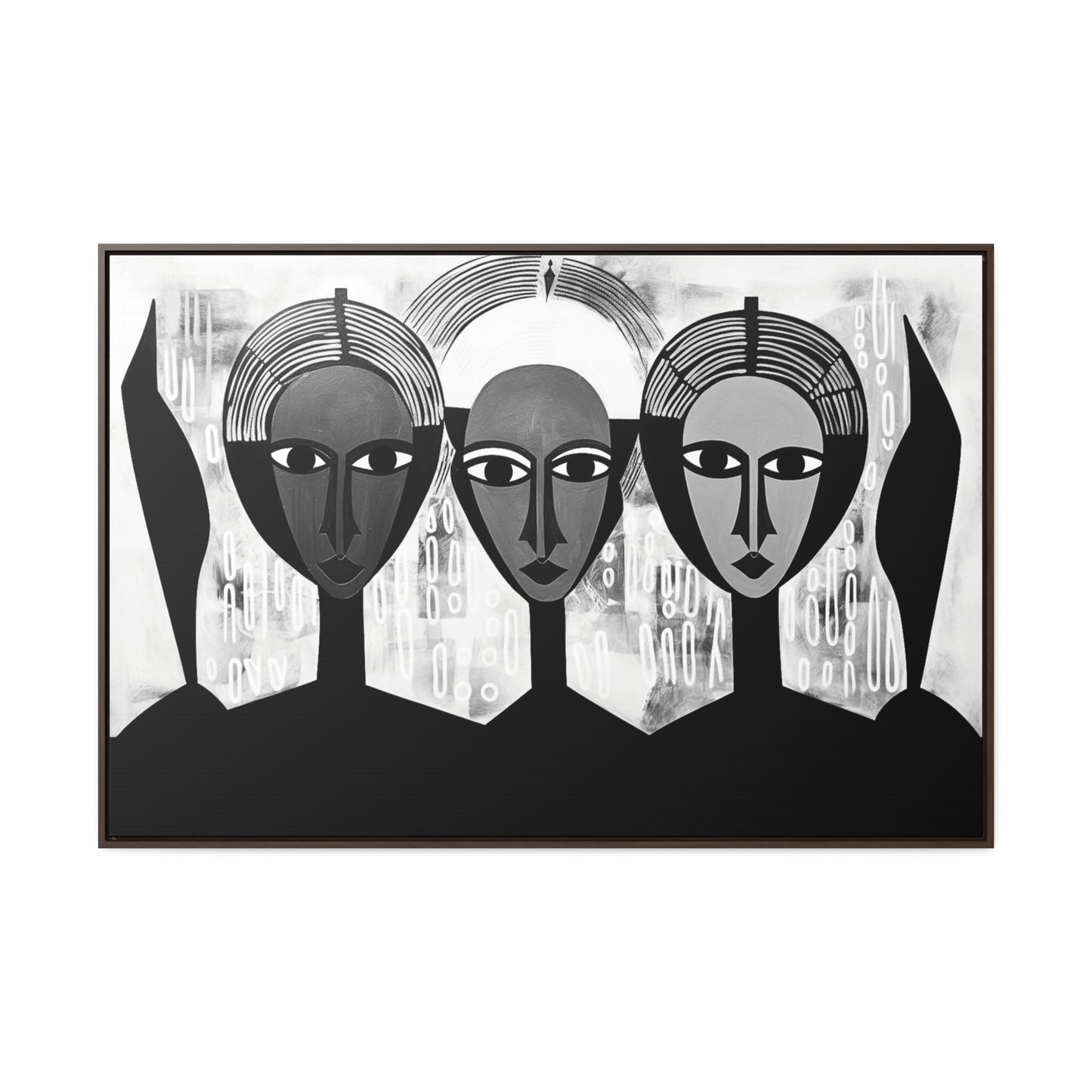 Guardian Angels - Framed Canvas b&w Wall Art