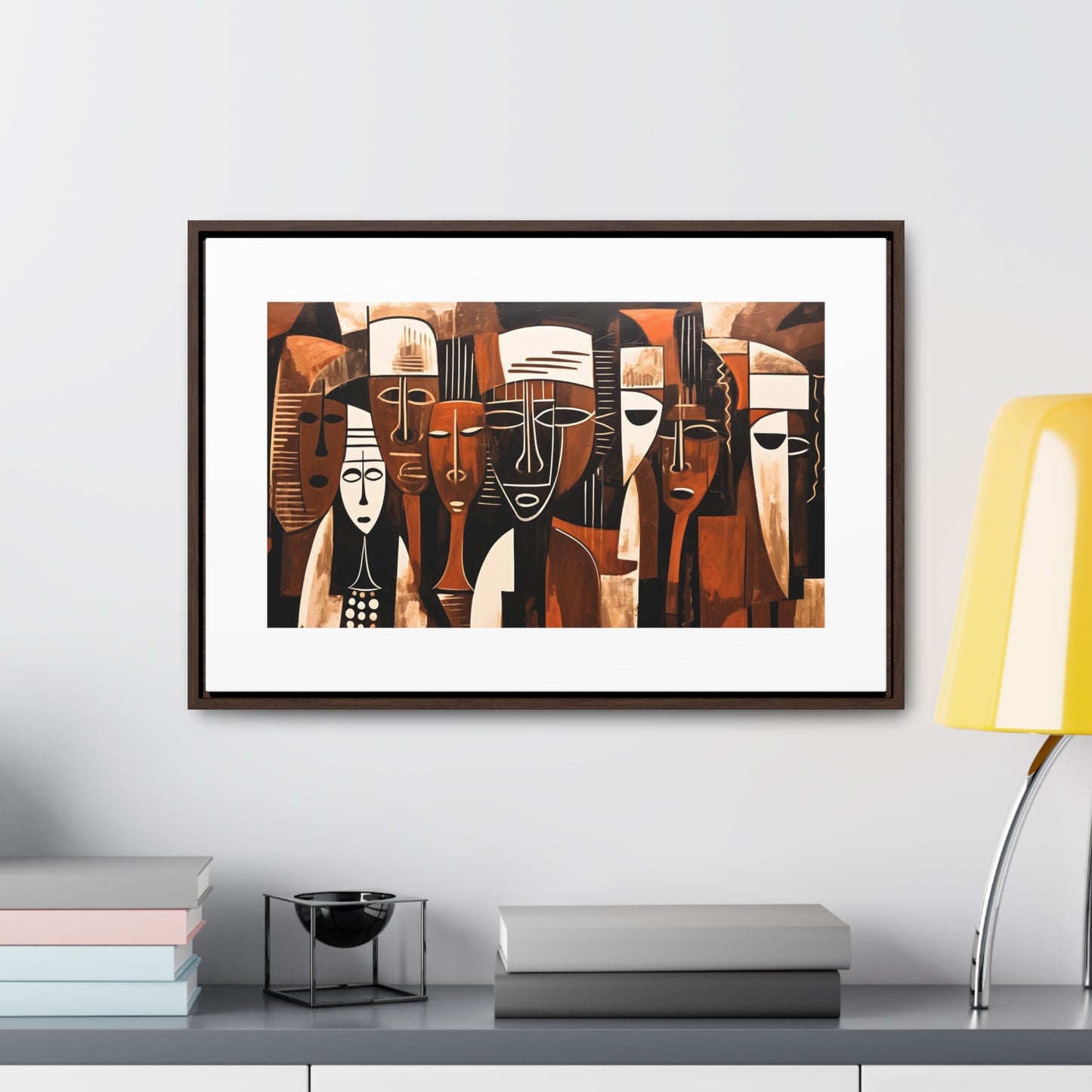 Ancestral Legacy on Ethnic Guise - Framed Canvas Wall Art