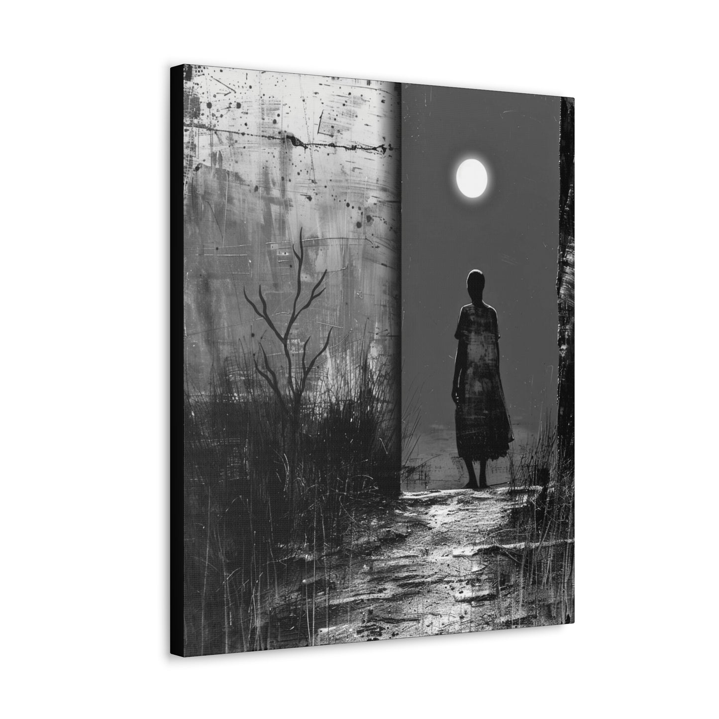 Turned the Corner - Canvas b&w Wall Art