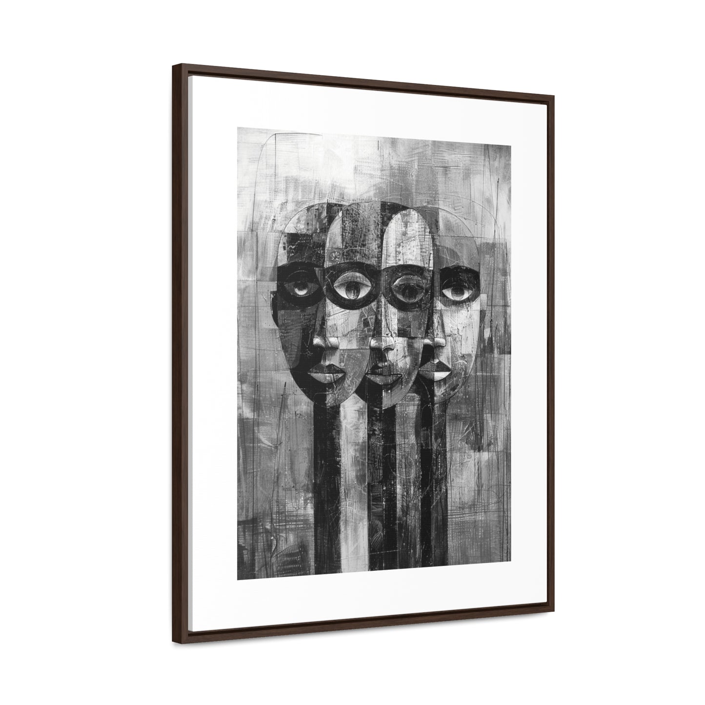 Beneath the Veil - Framed Canvas b&w Wall Art