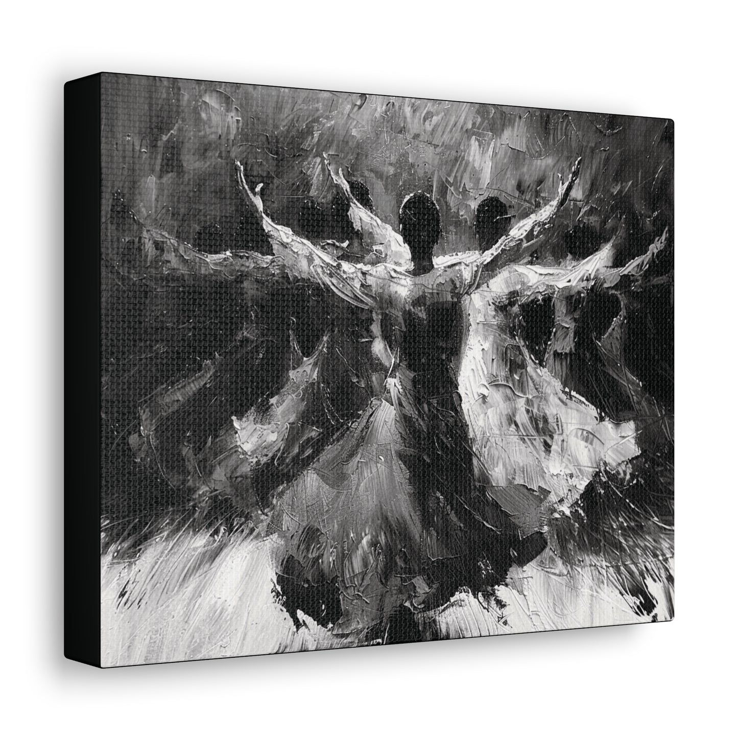 Hearts Wide and Lifted - Canvas b&w Wall Art
