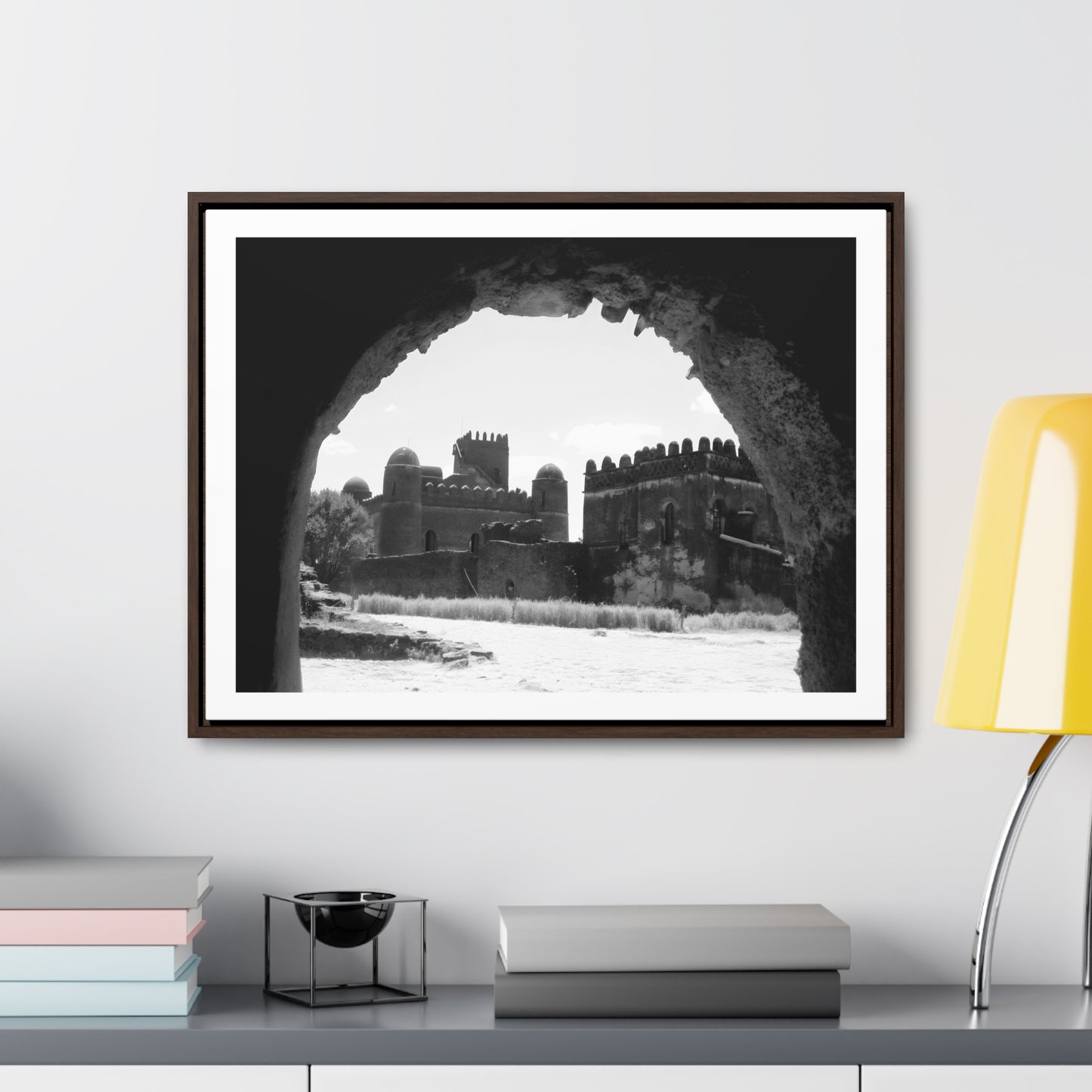 Through the Lion's Jaws - Framed Canvas Photography b&w