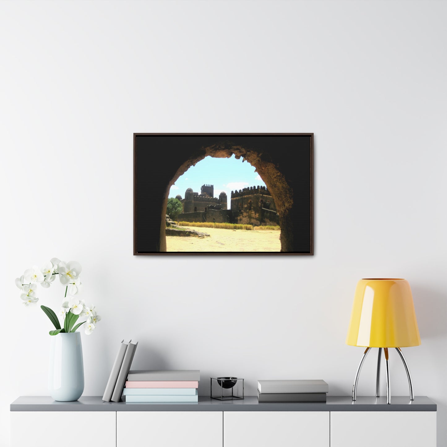 Through the Lion's Jaws - Framed Canvas Photography