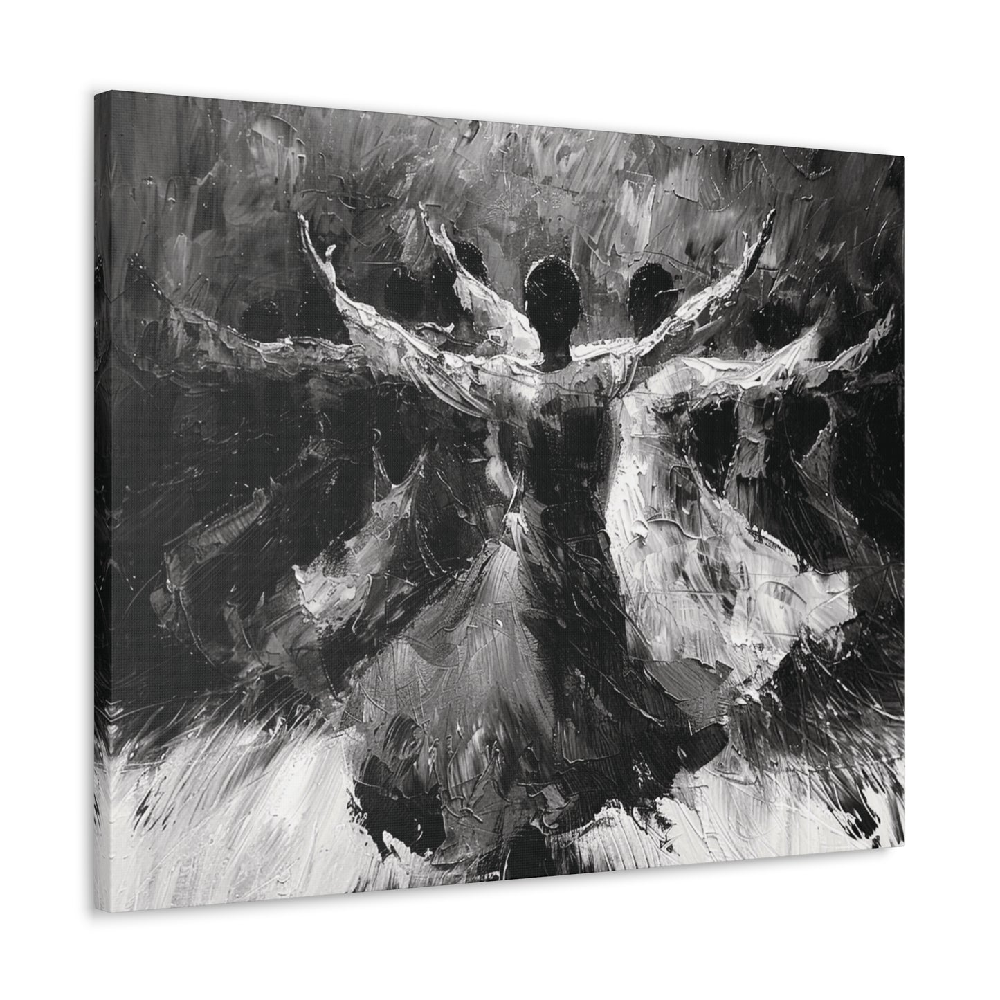 Hearts Wide and Lifted - Canvas b&w Wall Art