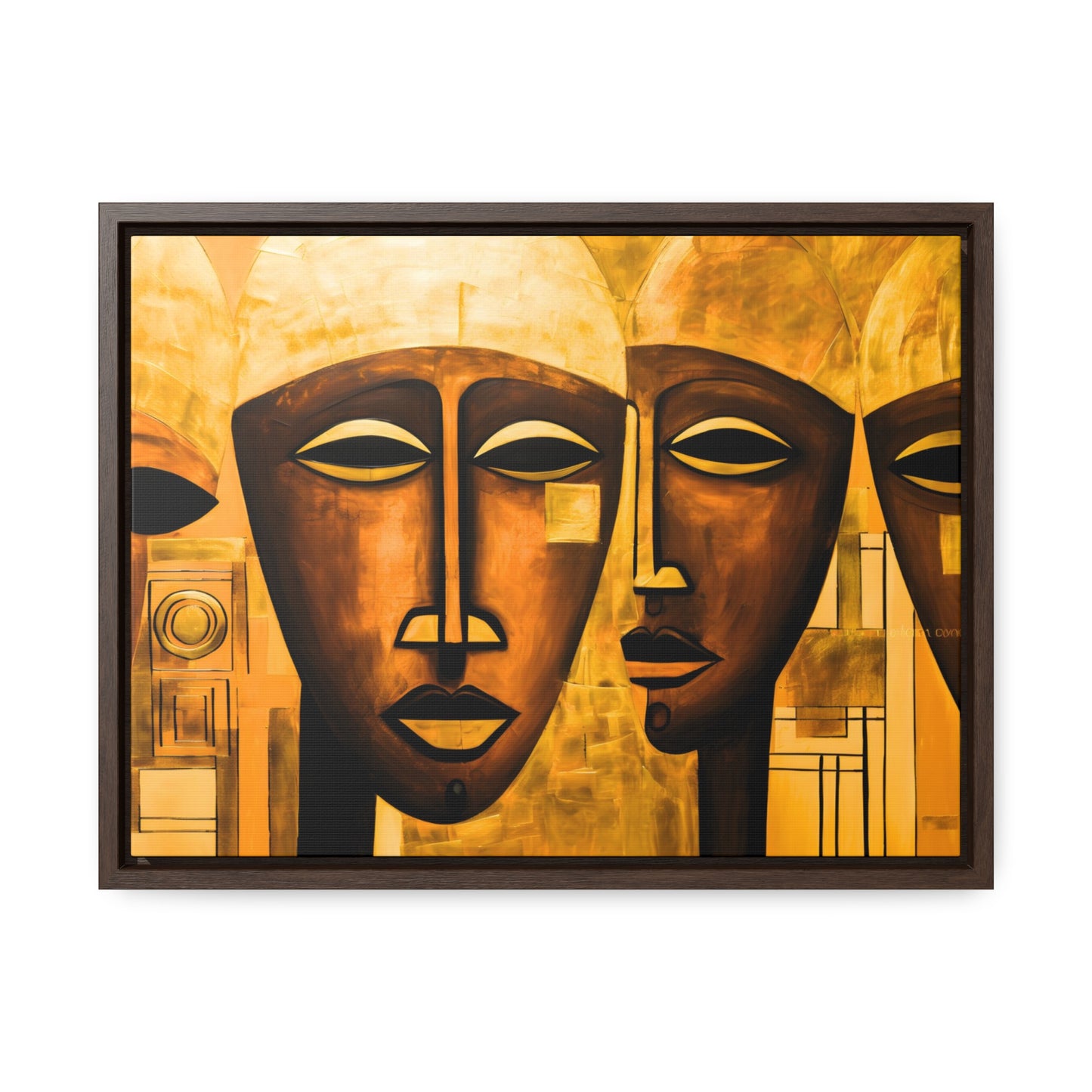 Ancestral Legacy on Ethnic Guise II - Framed Canvas Wall Art