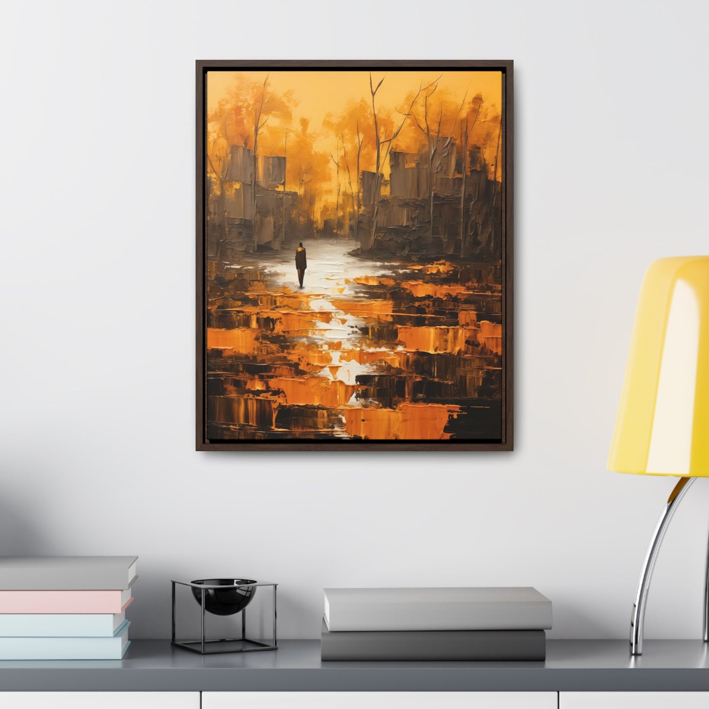 Solitude's Wisdom - Framed Canvas Wall Art