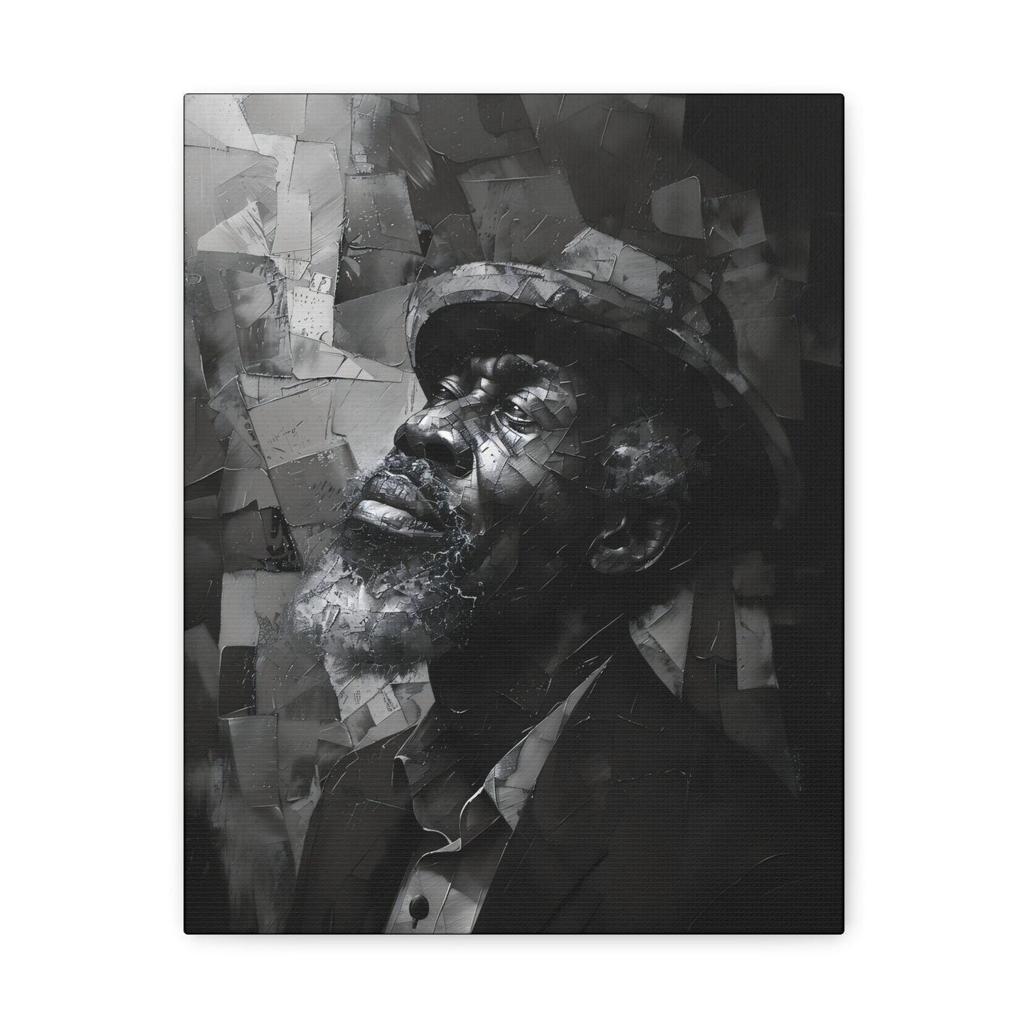 Gratitude's Whisper ተመስገን አምላኬ - Canvas b&w Wall Art