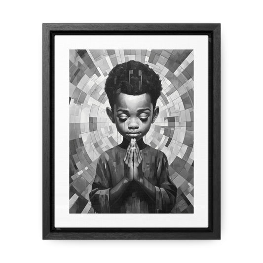 Radiance of Grace - Framed Canvas b&w Wall Art