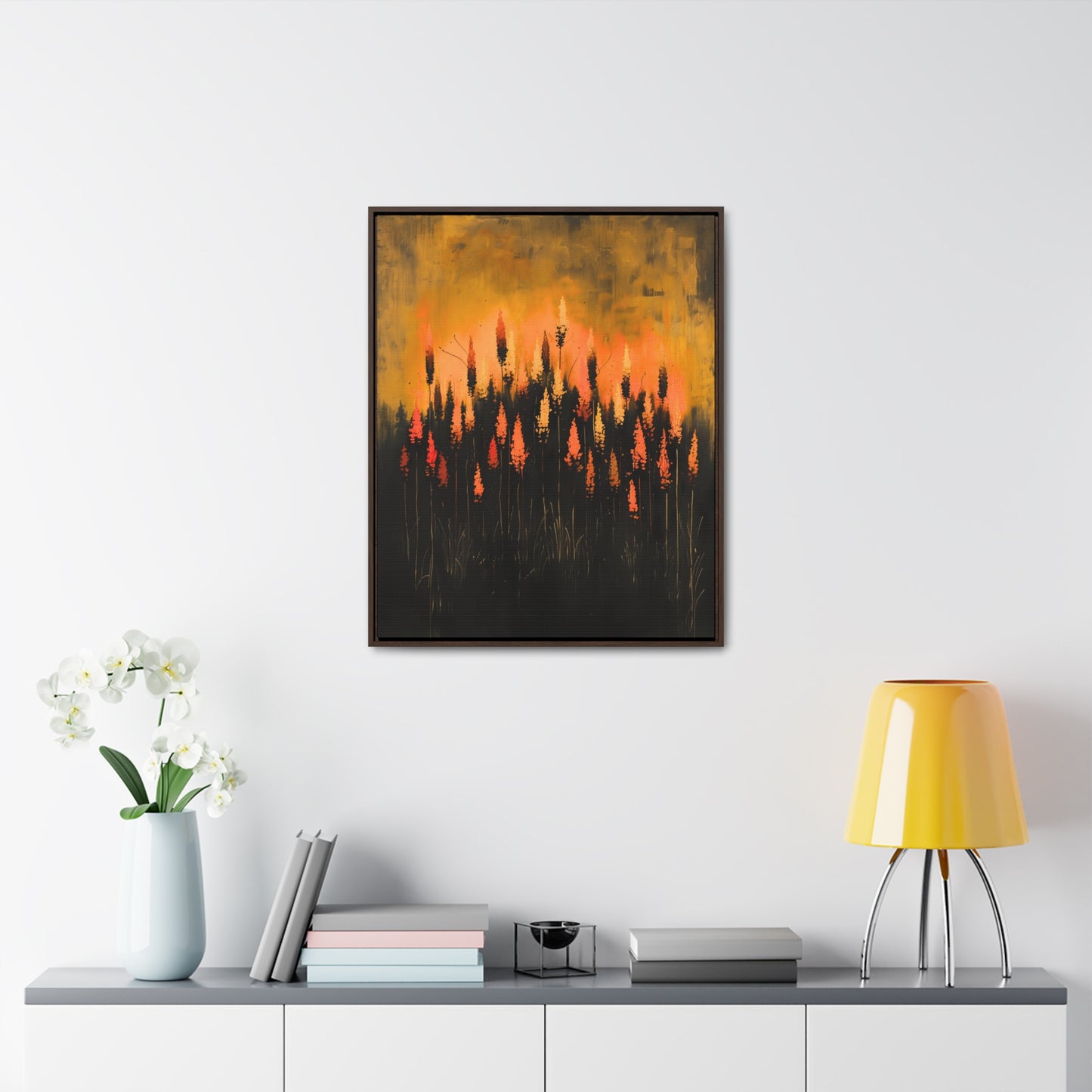 The Calm Before the Bloom - Framed Canvas Wall Art