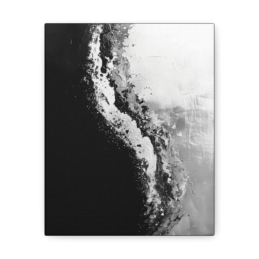 Yin Yang Shore - Canvas b&w Wall Art