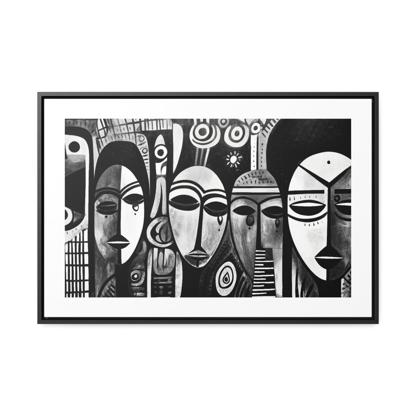 Journeys Anew - Framed Canvas b&w Wall Art