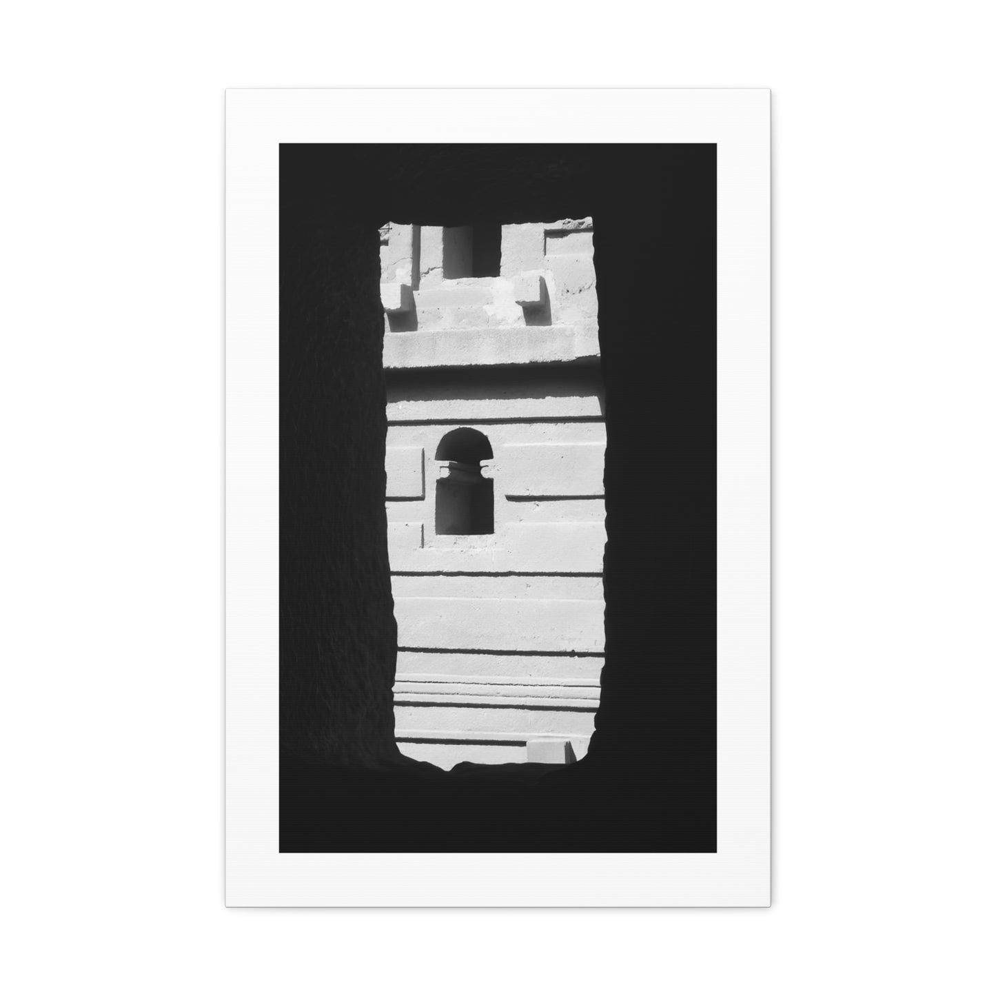 Sacred Portal - Canvas Photography b&w