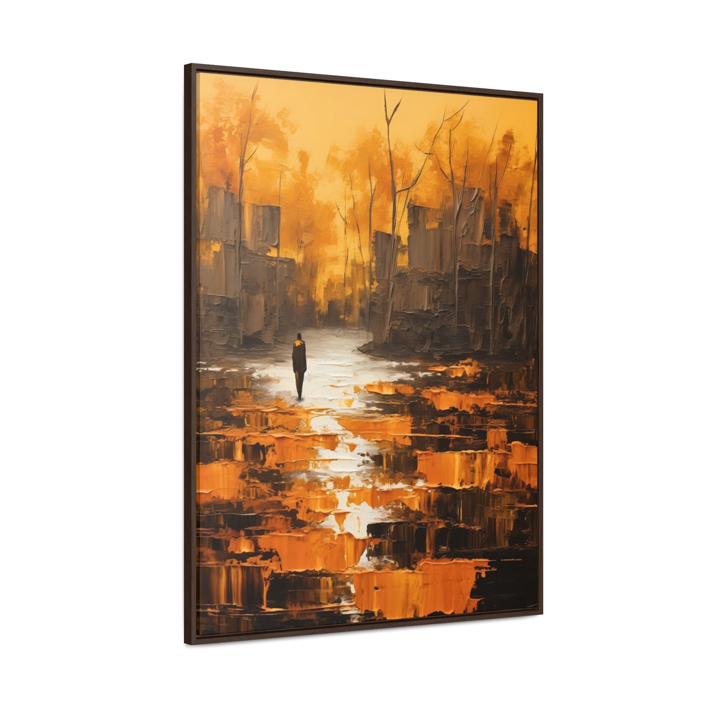 Solitude's Wisdom - Framed Canvas Wall Art