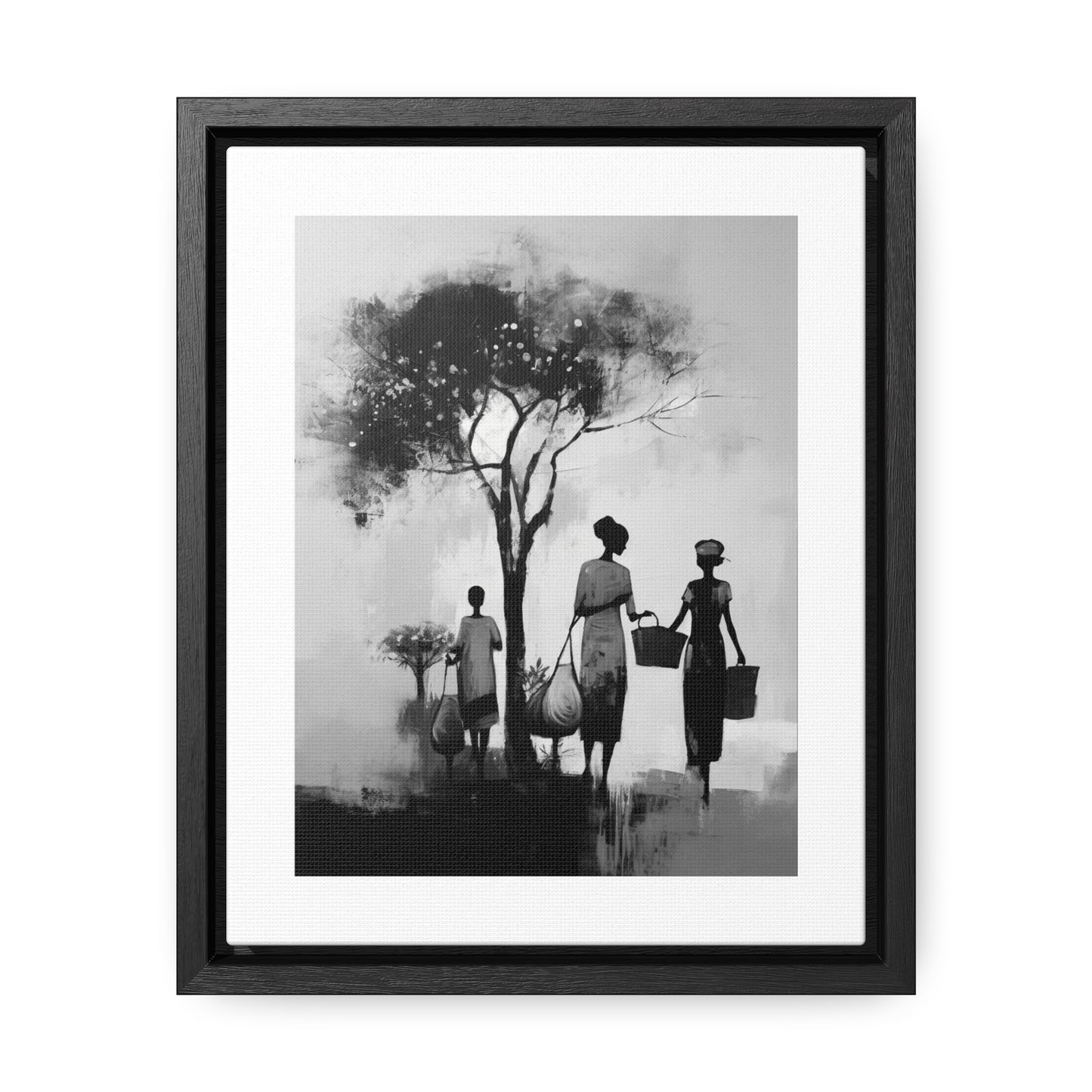 Baskets of Bond and Grace - Framed Canvas b&w Wall Art