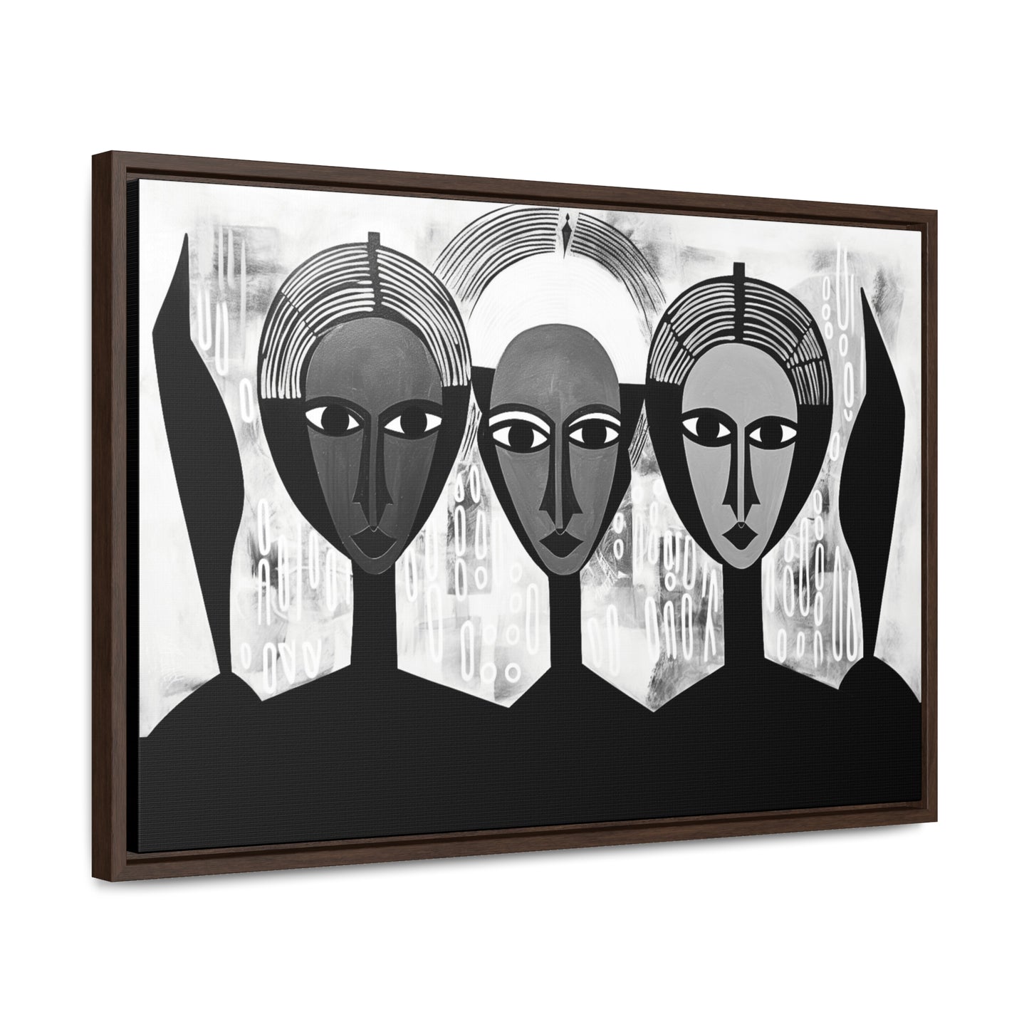 Guardian Angels - Framed Canvas b&w Wall Art