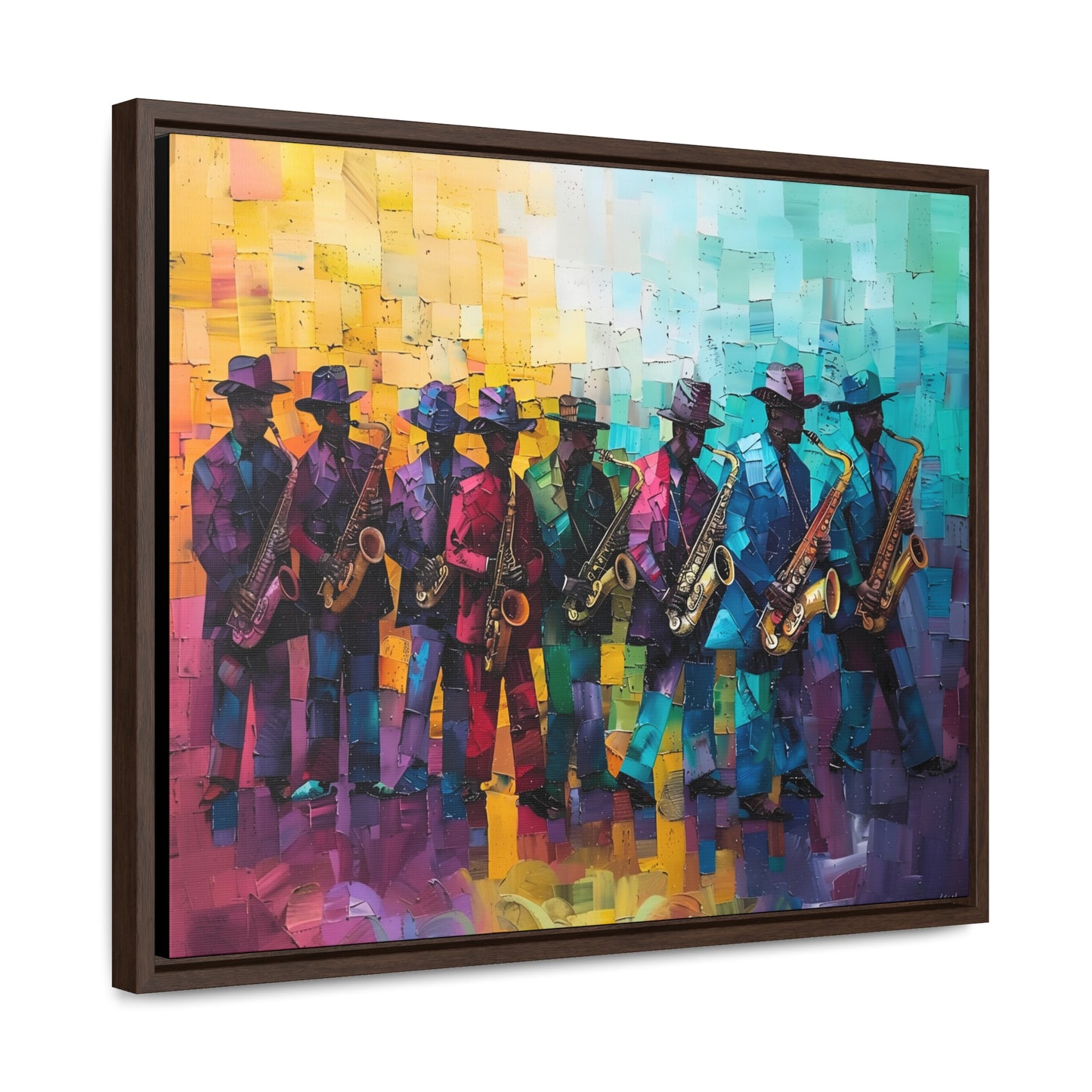 Sax Clan Harmony - Framed Canvas Wall Art