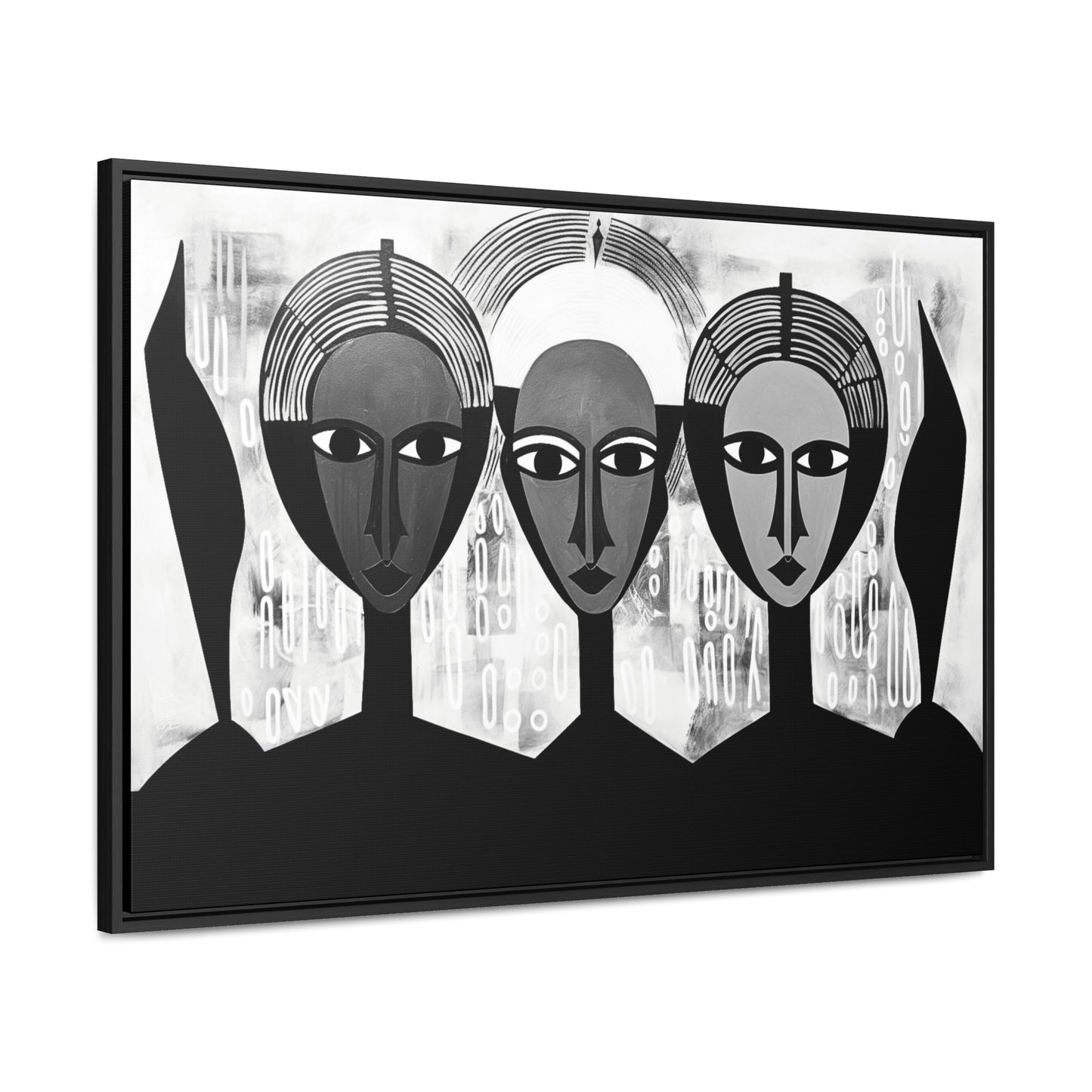 Guardian Angels - Framed Canvas b&w Wall Art