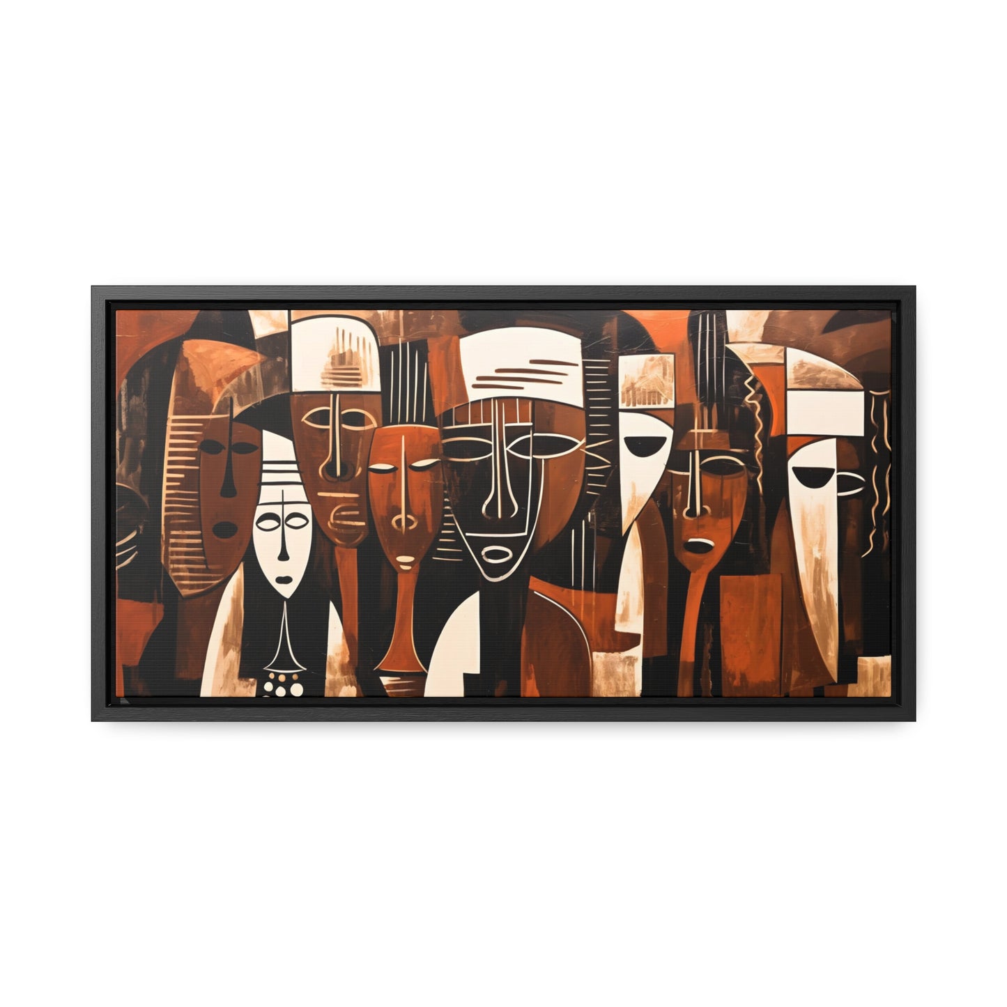 Ancestral Legacy on Ethnic Guise - Framed Canvas Wall Art