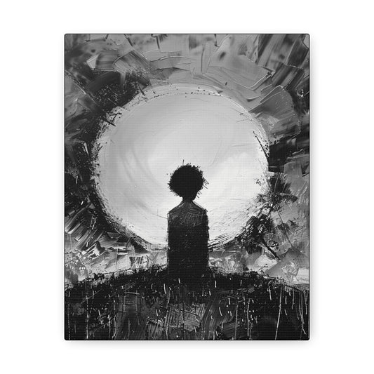 A Dawn of Promise - Canvas b&w Wall Art