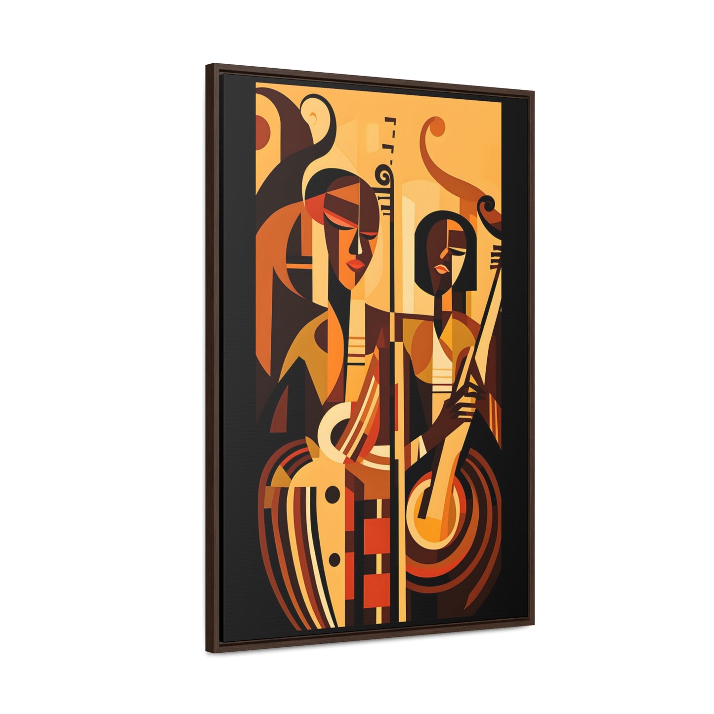 The Melodic Duo - Framed Canvas Wall Art