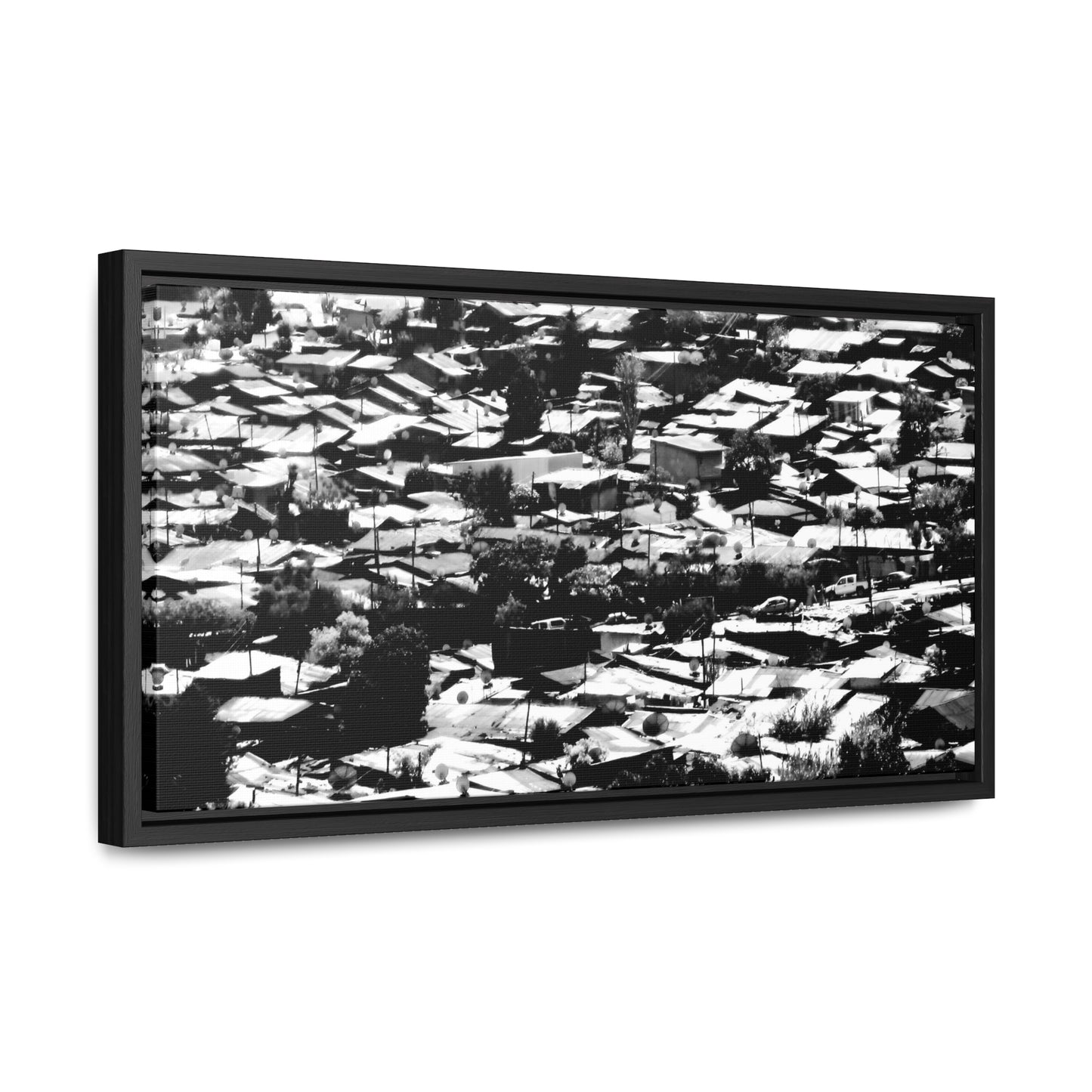 The Hood: a Mercato Mosaic - Framed Canvas b&w Photography