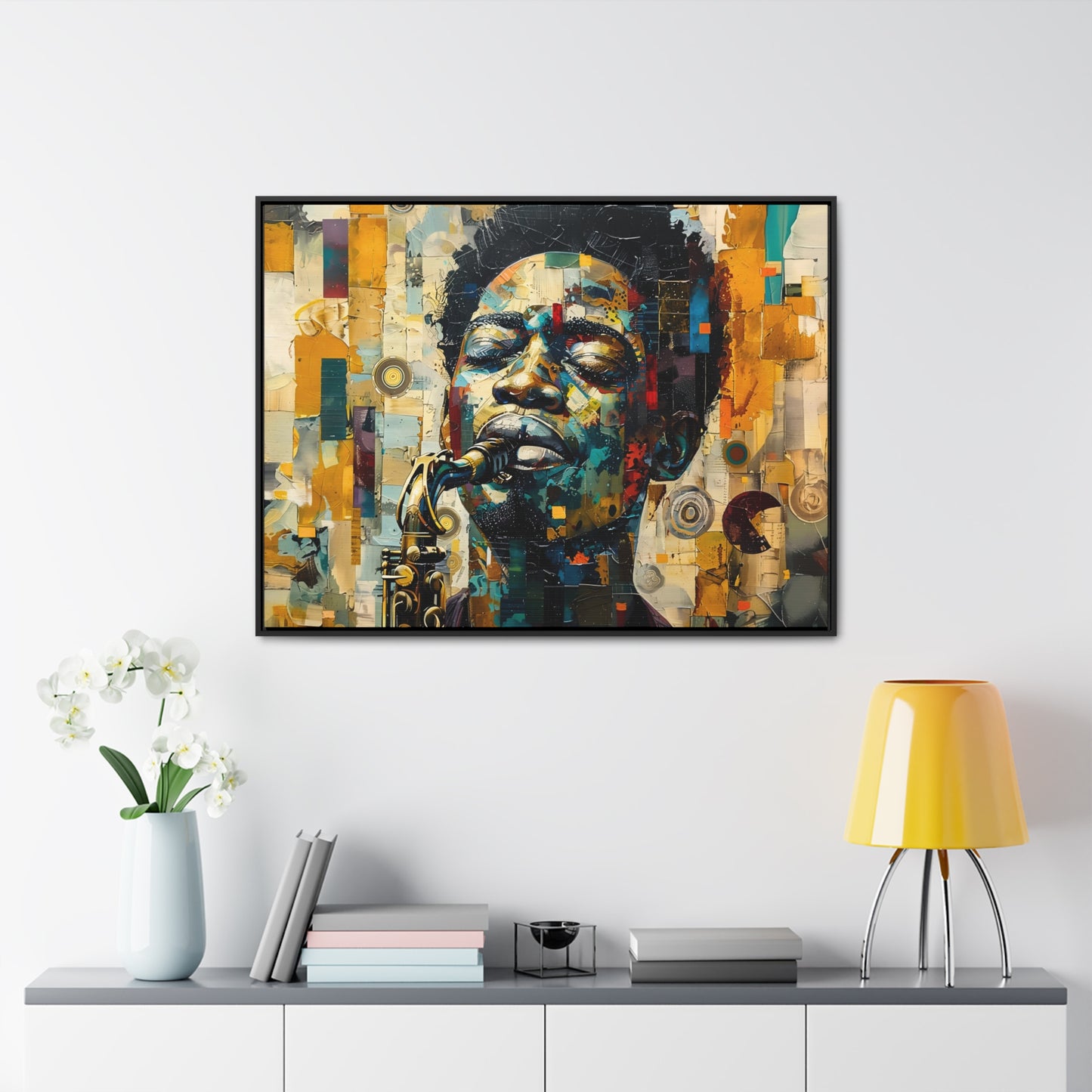 Soul of the Sax - Framed Canvas Wall Art