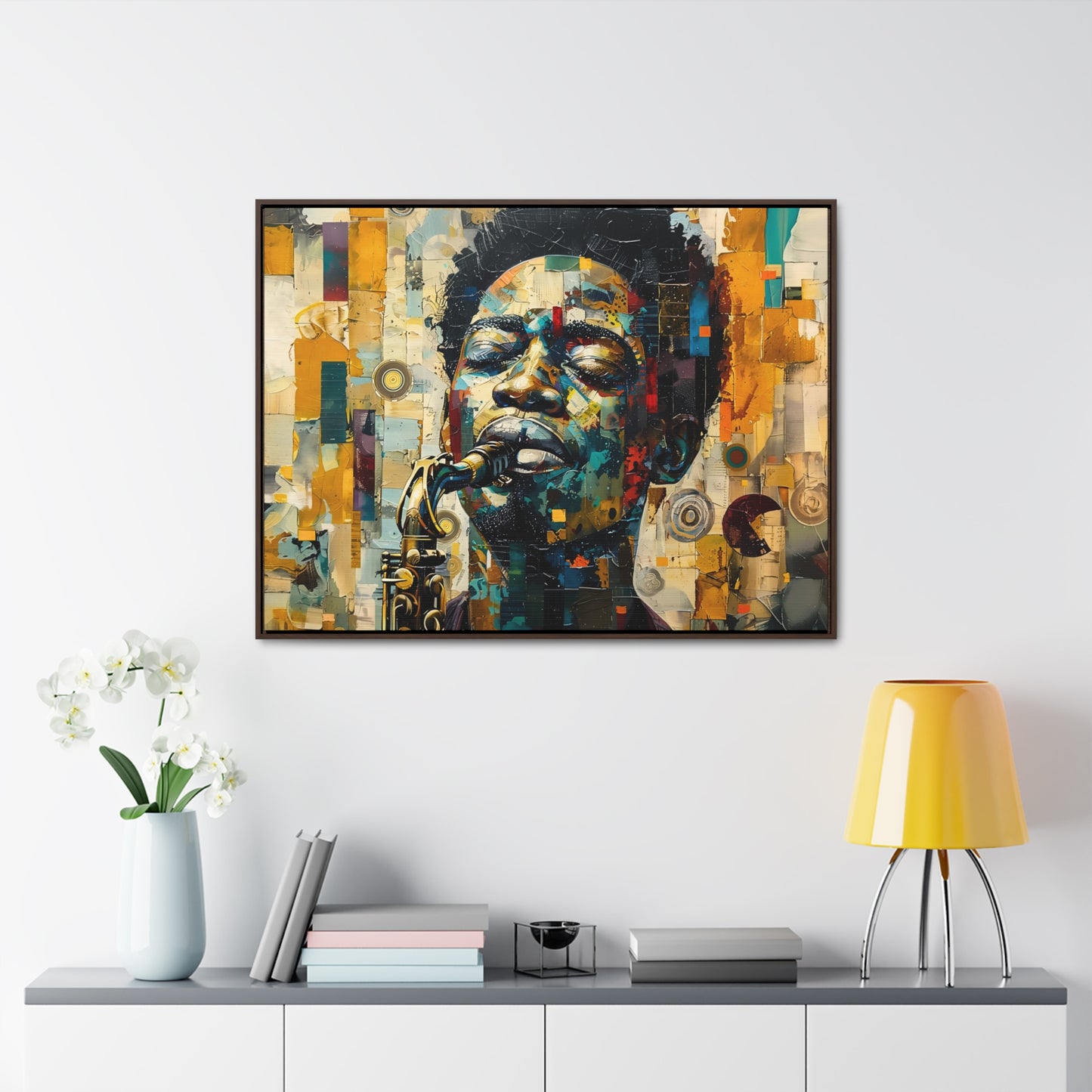 Soul of the Sax - Framed Canvas Wall Art