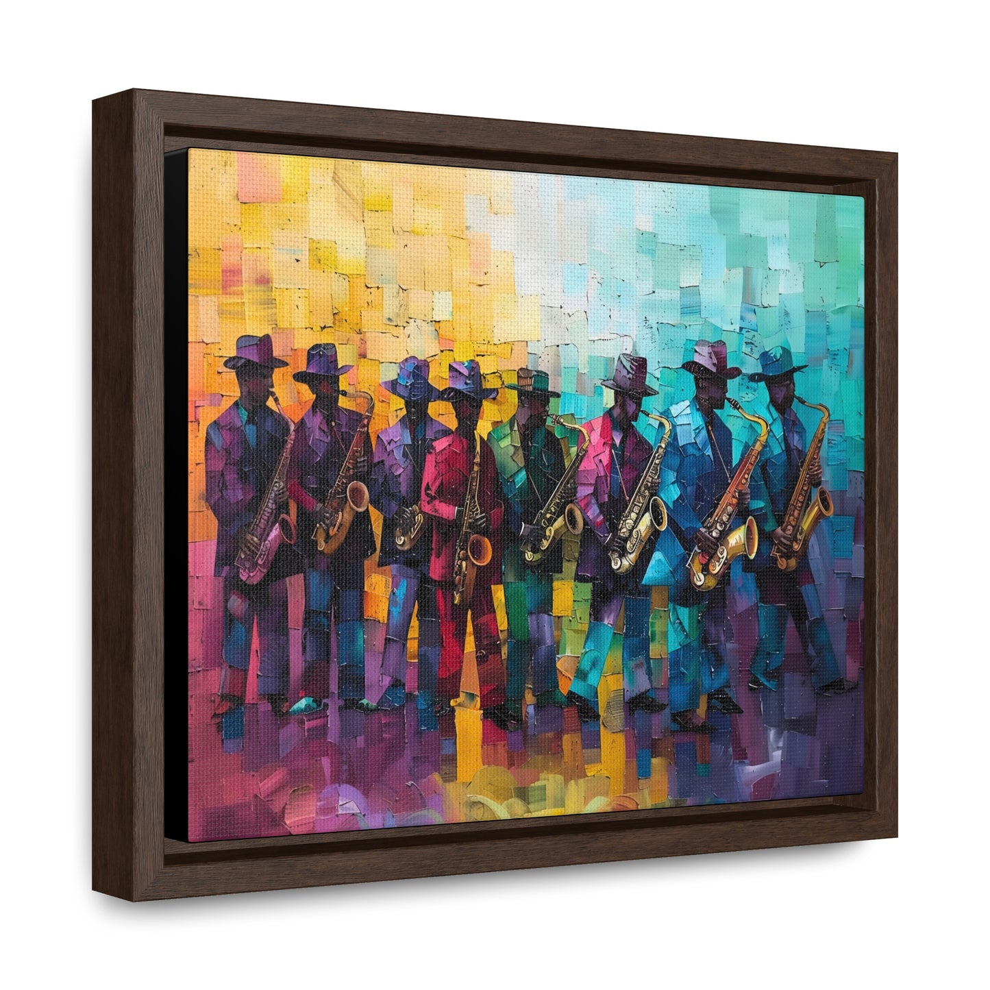 Sax Clan Harmony - Framed Canvas Wall Art