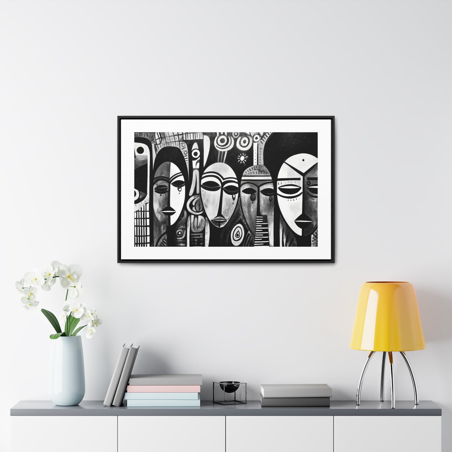 Journeys Anew - Framed Canvas b&w Wall Art