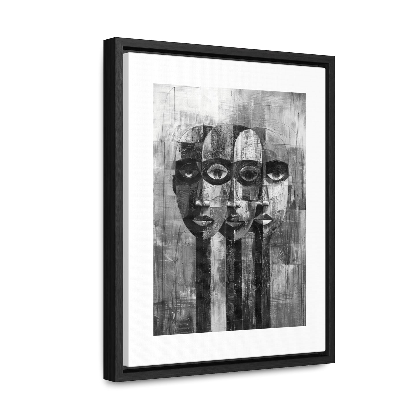 Beneath the Veil - Framed Canvas b&w Wall Art