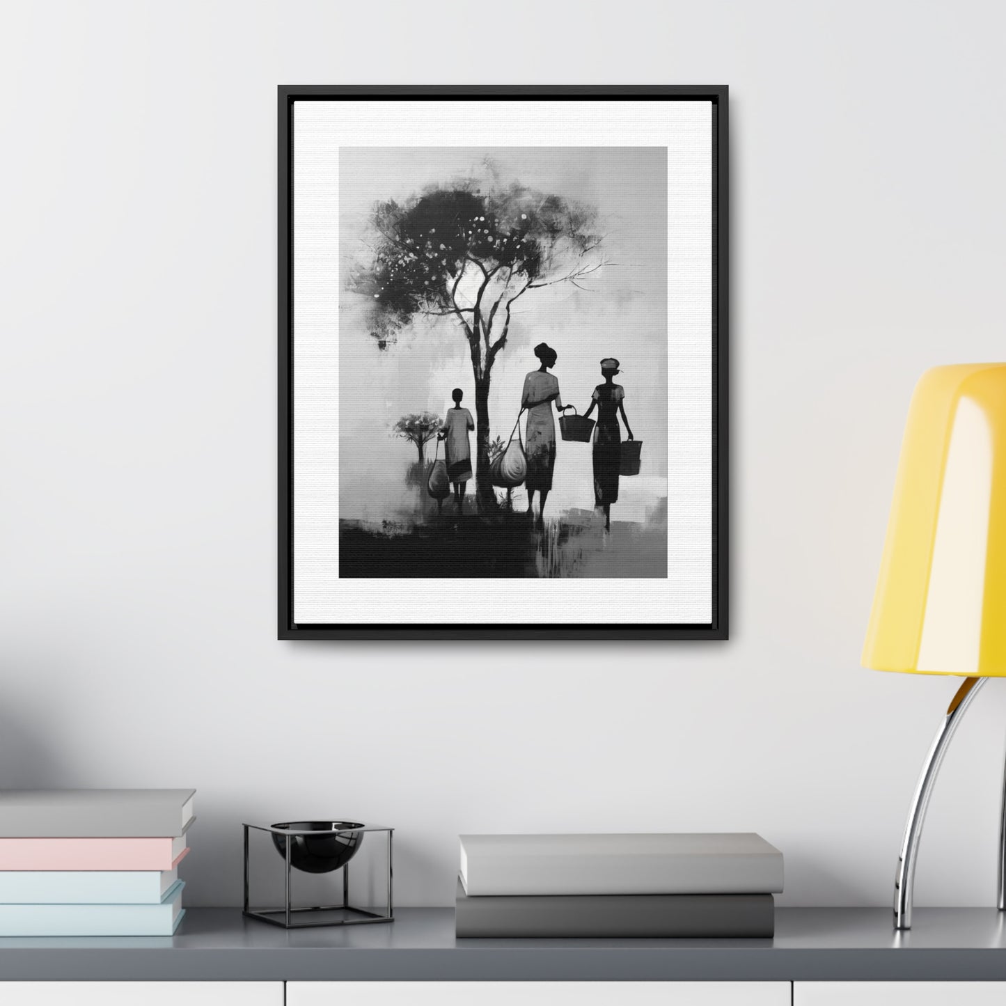 Baskets of Bond and Grace - Framed Canvas b&w Wall Art
