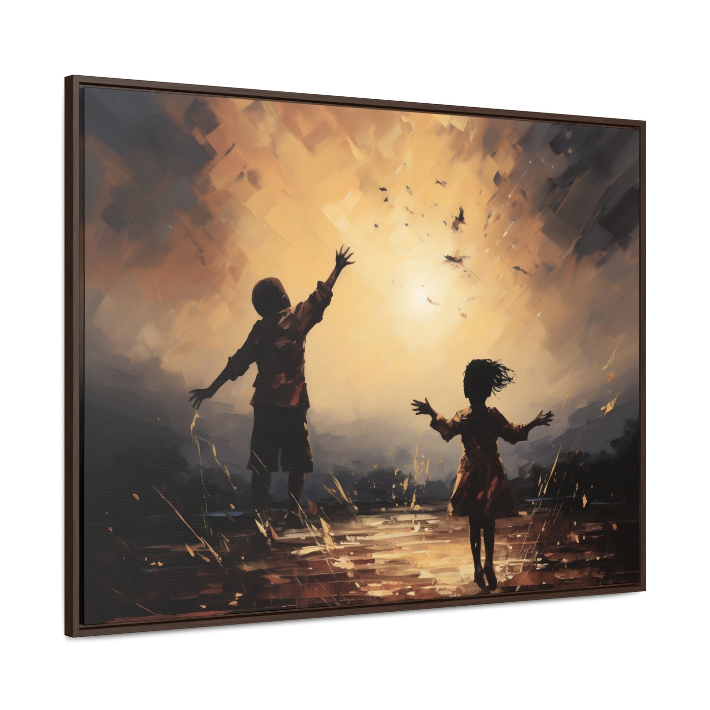 Playing with Light - Framed Canvas Wall Art